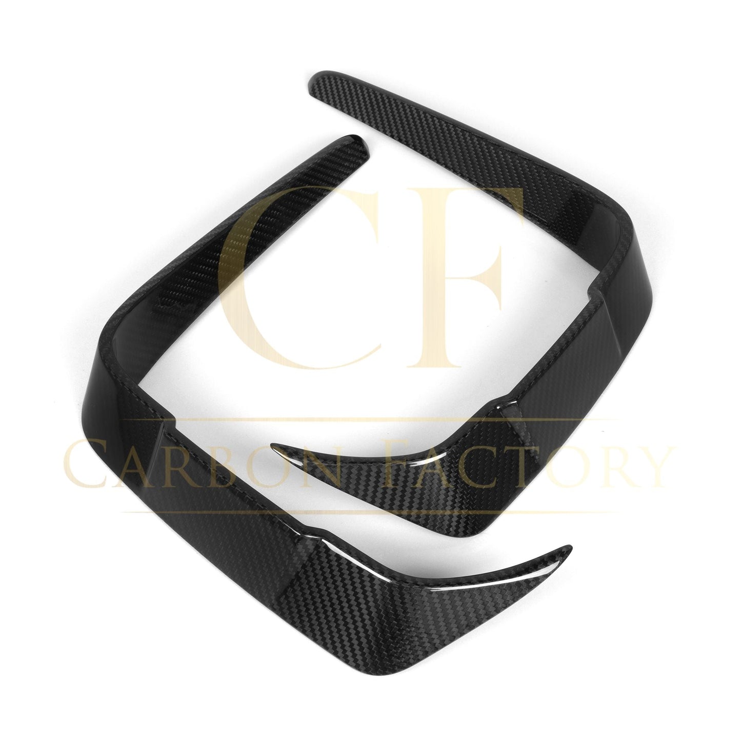 SQ Style Pre-Preg Carbon Fibre Front Bumper Canards for BMW F87 M2 LCI 18-22 - Carbon Factory