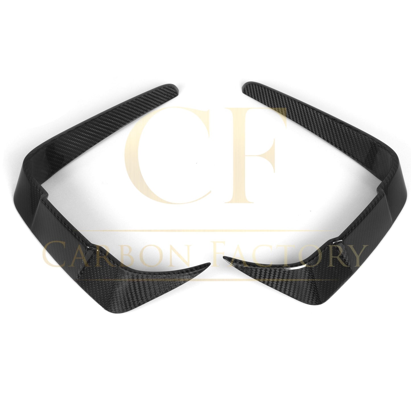 SQ Style Pre-Preg Carbon Fibre Front Bumper Canards for BMW F87 M2 LCI 18-22 - Carbon Factory