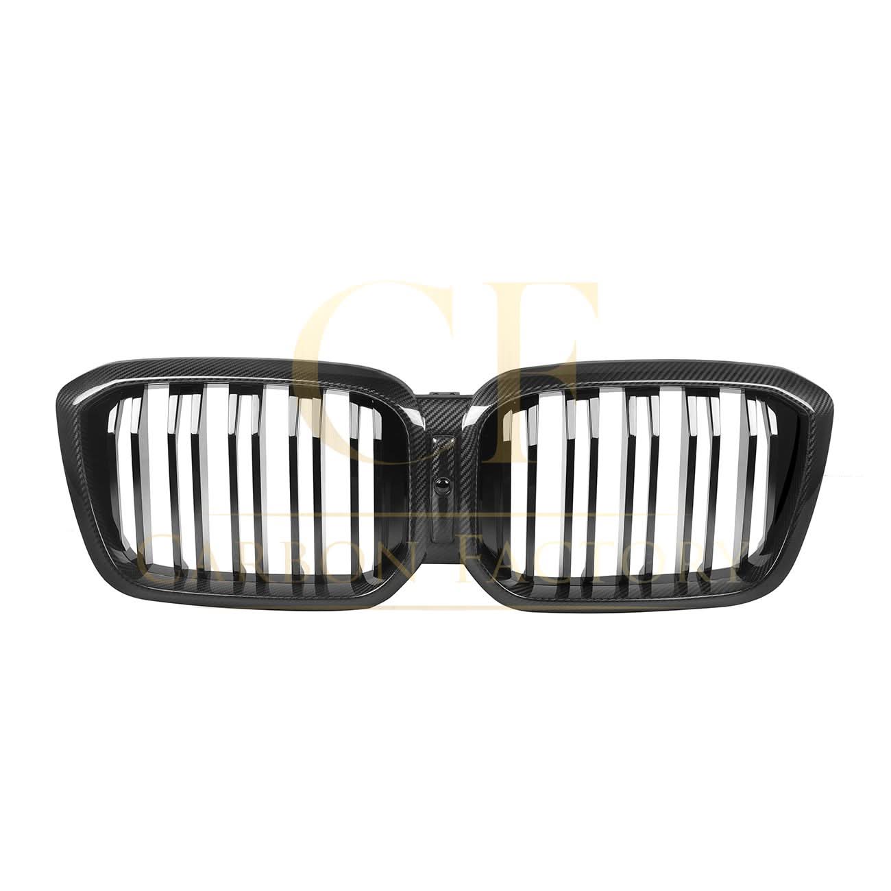 Double Slat Pre-Preg Carbon Fibre Front Grille for BMW F97 X3M F98 X4M LCI 22-24 - Carbon Factory