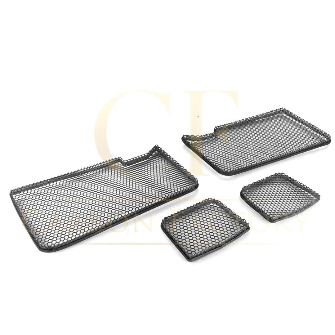 OEM-style aluminium alloy front center mesh grille for BMW G90 G99 M5, designed by Pre-Preg Carbon, showing the grille's mesh pattern.