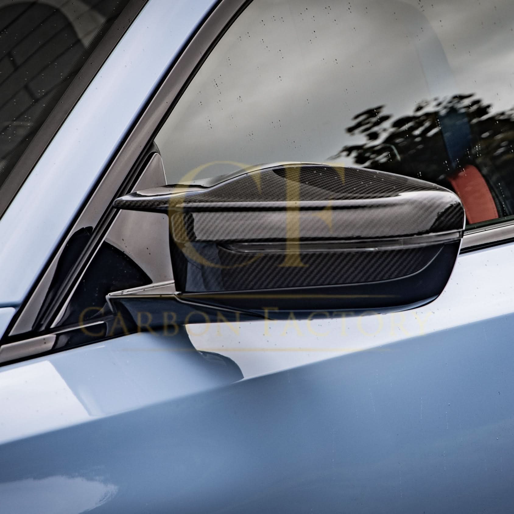 Pre-Preg Carbon Fibre Replacement Mirror Covers for BMW G22 G23 G26 M440i i4 M50 20-Present - Carbon Factory