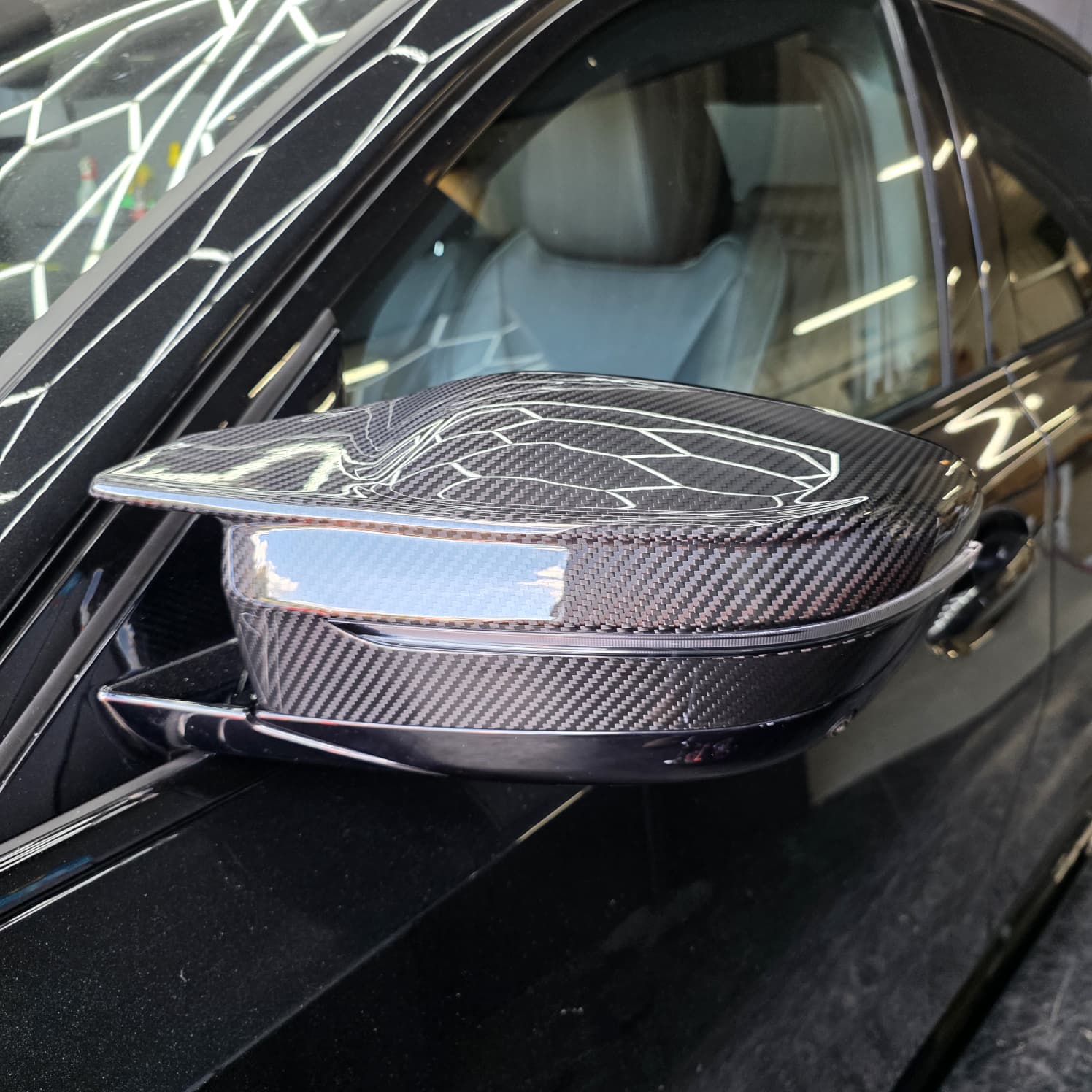 Pre-Preg Carbon Fibre Replacement Mirror Covers for BMW G22 G23 G26 M440i i4 M50 20-Present - Carbon Factory