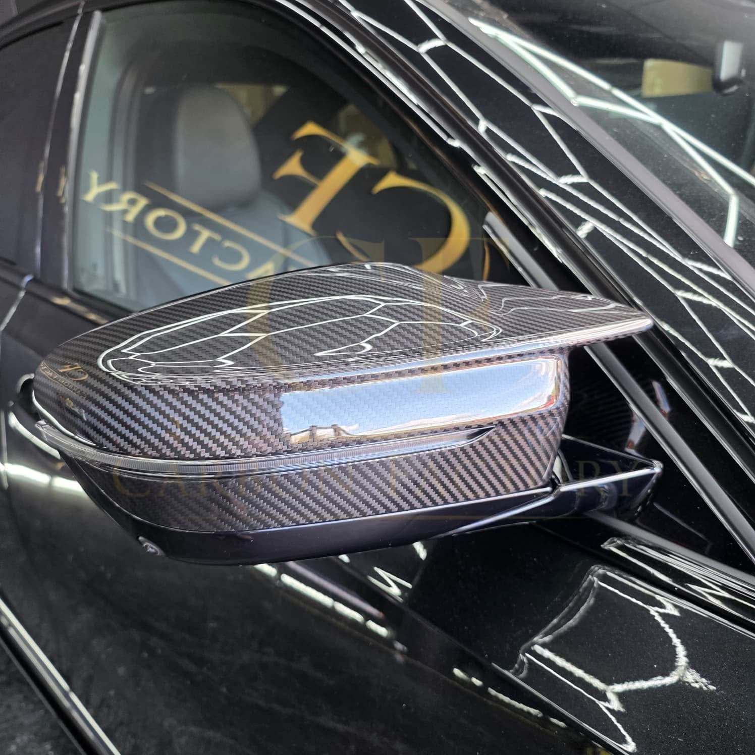 Pre-Preg Carbon Fibre Replacement Mirror Covers for BMW G22 G23 G26 M440i i4 M50 20-Present - Carbon Factory