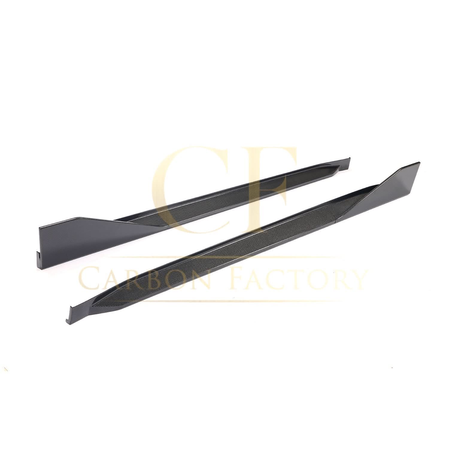 Pre-Preg Carbon fibre side skirts for BMW G82 G83 M4, showcasing sleek, aerodynamic design and high-quality carbon fibre material.