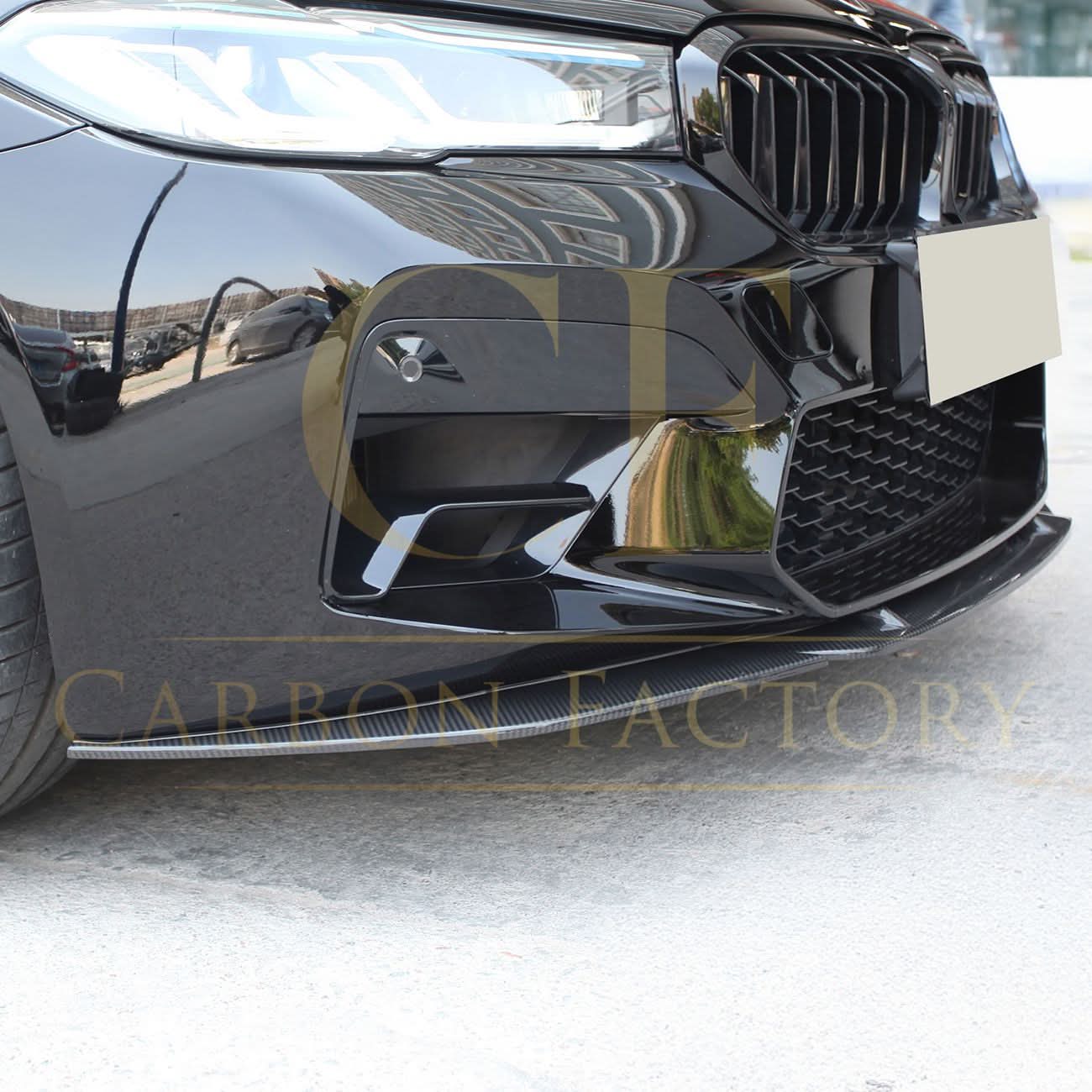 CF Style Pre-Preg Carbon Fibre Front Splitter for BMW F90 M5 LCI 21-24 - Carbon Factory