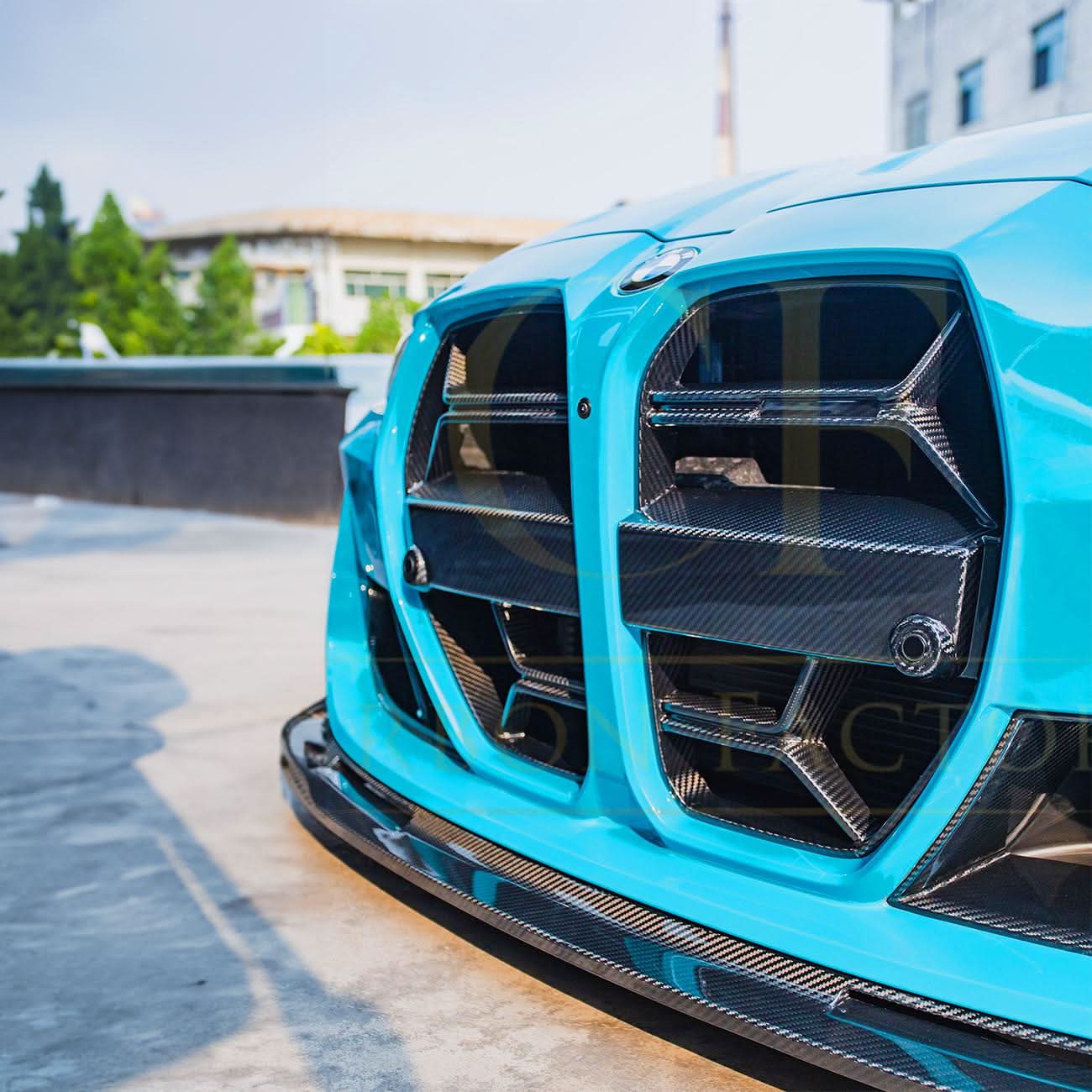 CF Style Pre-Preg Carbon Fibre Front Splitter for BMW G80 M3 G82 G83 M4 21-Present - Carbon Factory