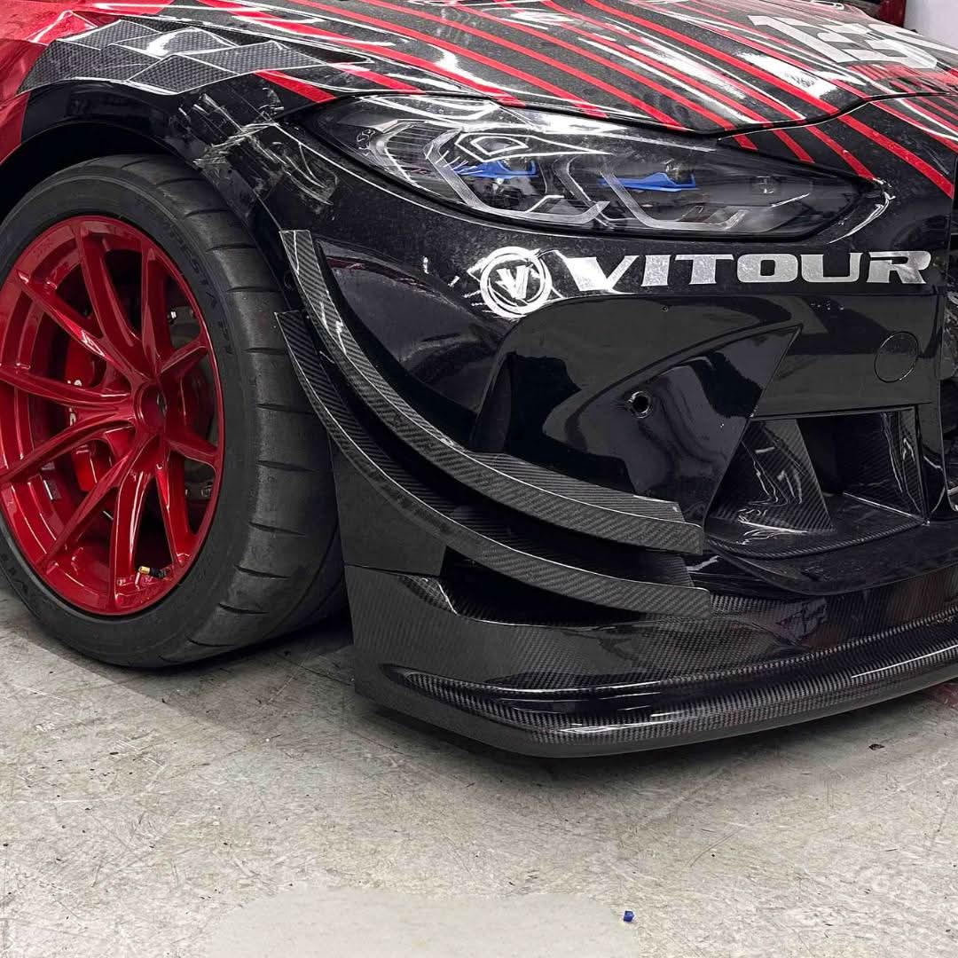 GT4 Style Pre-Preg Carbon Fibre Front Splitter for BMW G80 G81 M3 G82 G83 M4 21-Present - Carbon Factory