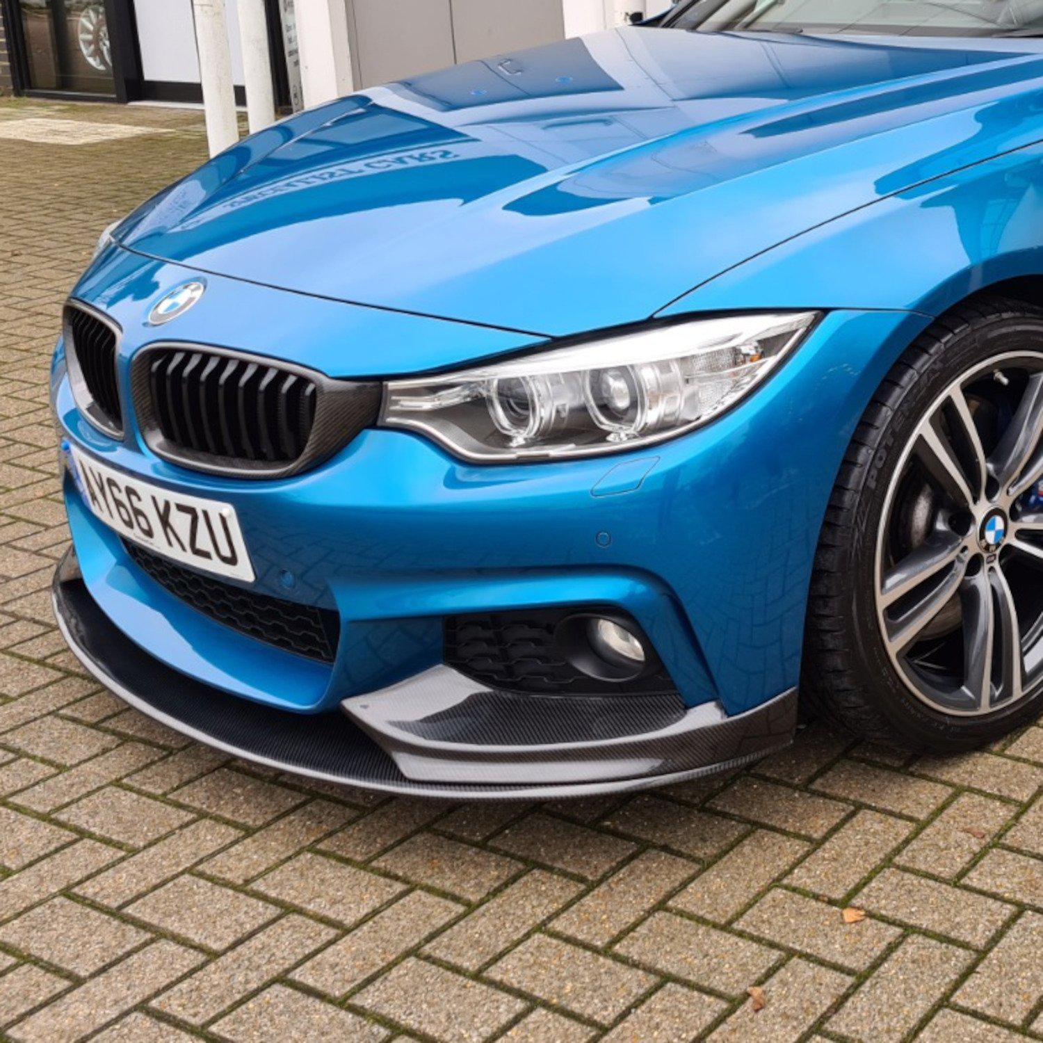 MP Style Pre-Preg Carbon Fibre Front Splitter Covers for BMW F32 F33 F36 4 Series 14-20 - Carbon Factory