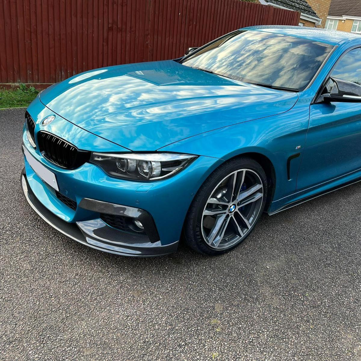 MP Style Pre-Preg Carbon Fibre Front Splitter Covers for BMW F32 F33 F36 4 Series 14-20 - Carbon Factory