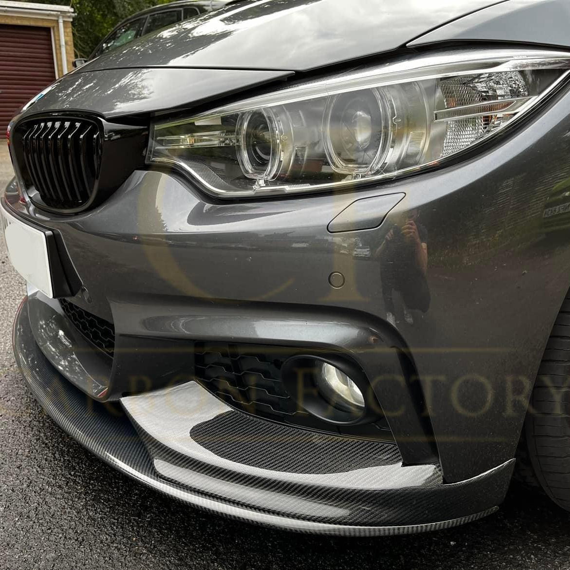 MP Style Pre-Preg Carbon Fibre Front Splitter Covers for BMW F32 F33 F36 4 Series 14-20 - Carbon Factory