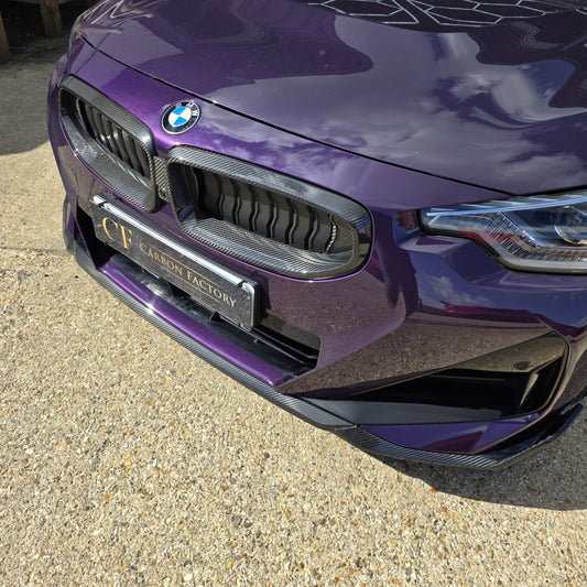 MP Style Pre-Preg Carbon Fibre Front Splitter for BMW 2 Series G42 Coupe 21-Present - Carbon Factory