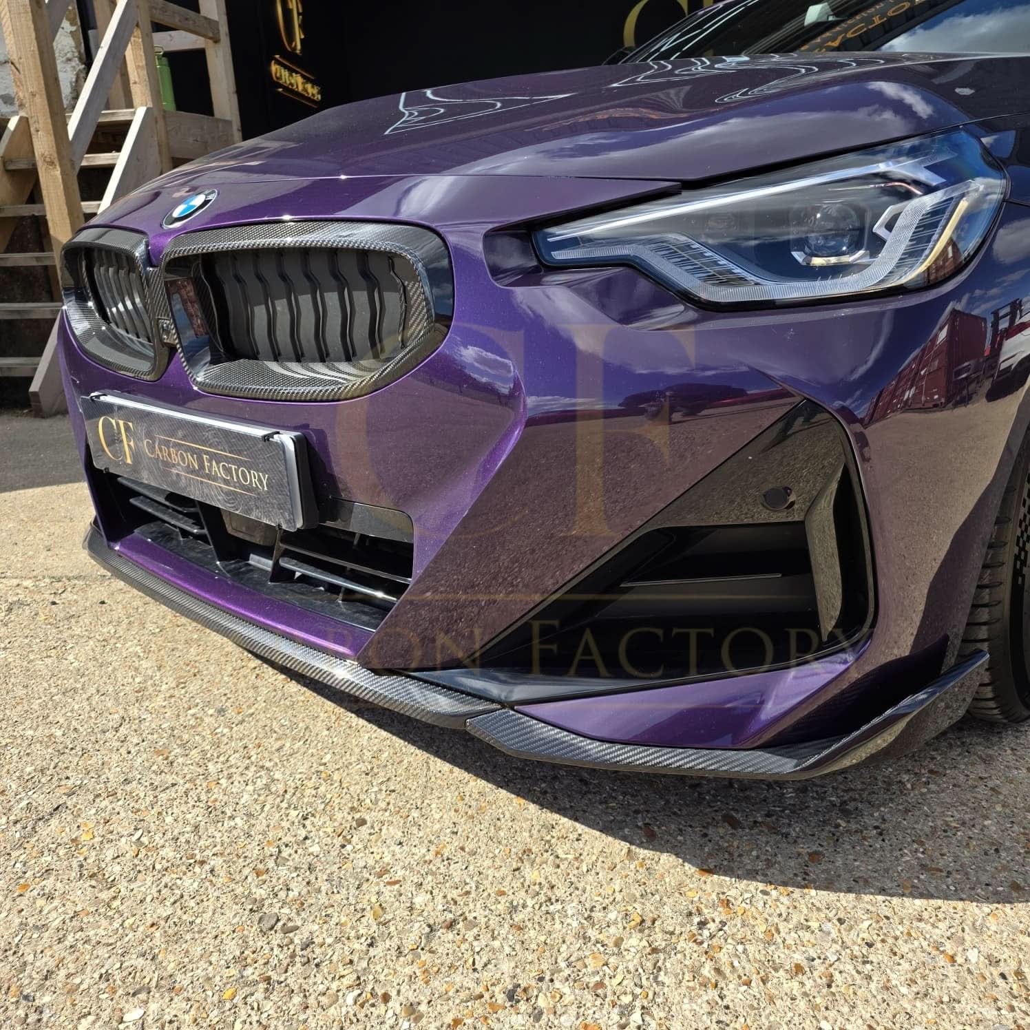 MP Style Pre-Preg Carbon Fibre Front Splitter for BMW 2 Series G42 Coupe 21-Present - Carbon Factory