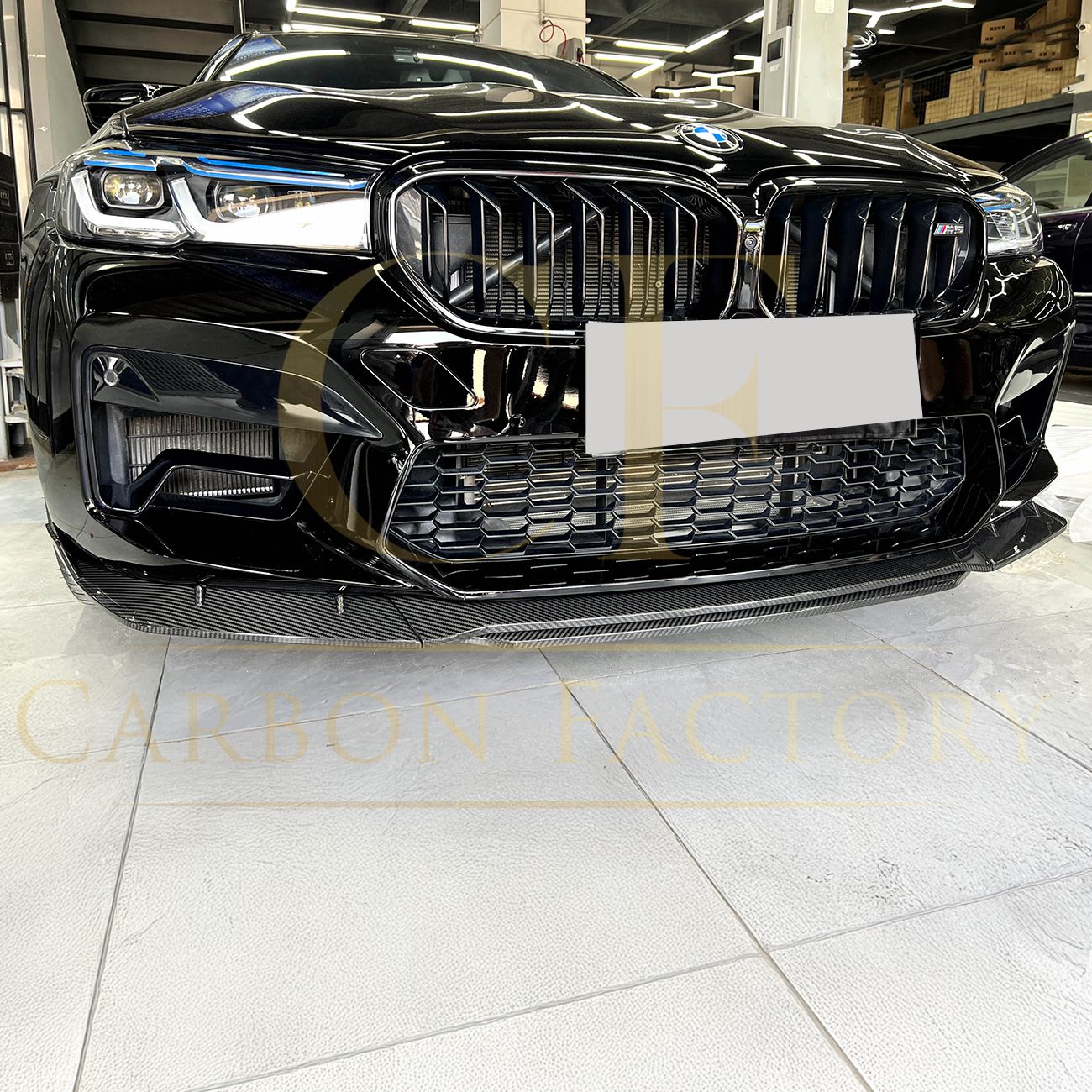 MP Style Pre-Preg Carbon Fibre Front Splitter for BMW F90 M5 LCI 21-24 - Carbon Factory