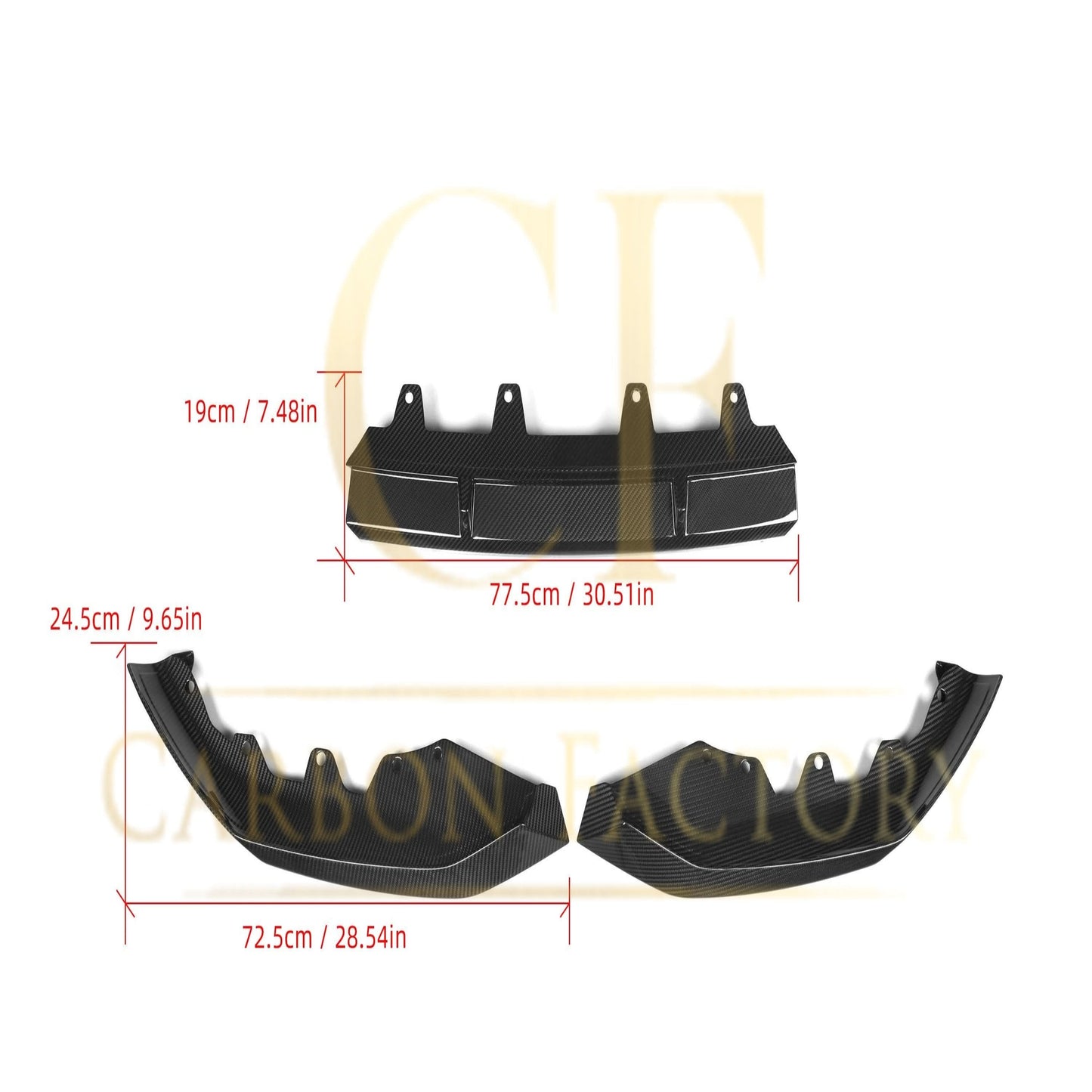 MP Style Pre-Preg Carbon Fibre Front Splitter for BMW G30 5 Series LCI 20-23 - Carbon Factory