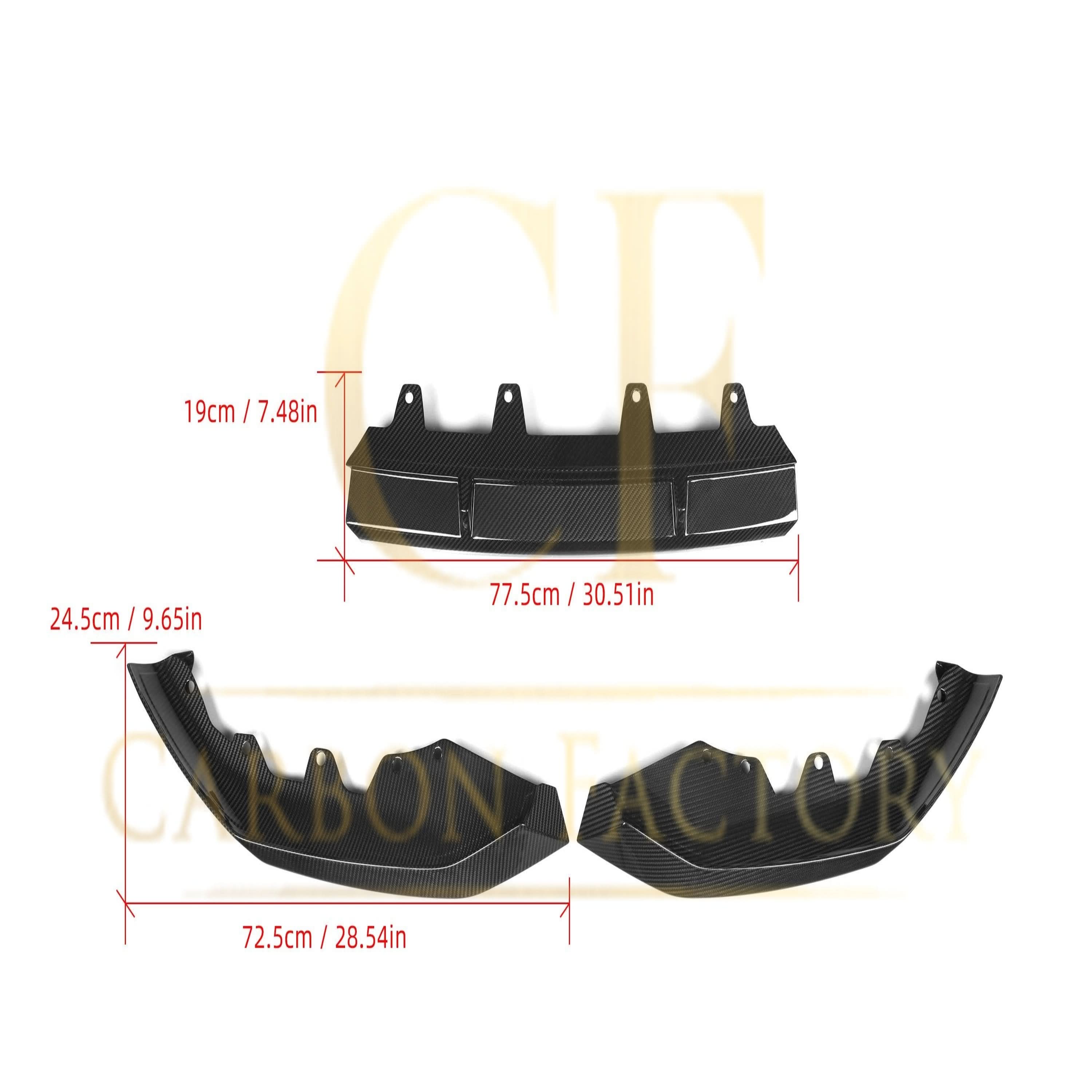 MP Style Pre-Preg Carbon Fibre Front Splitter for BMW G30 5 Series LCI 20-23 - Carbon Factory