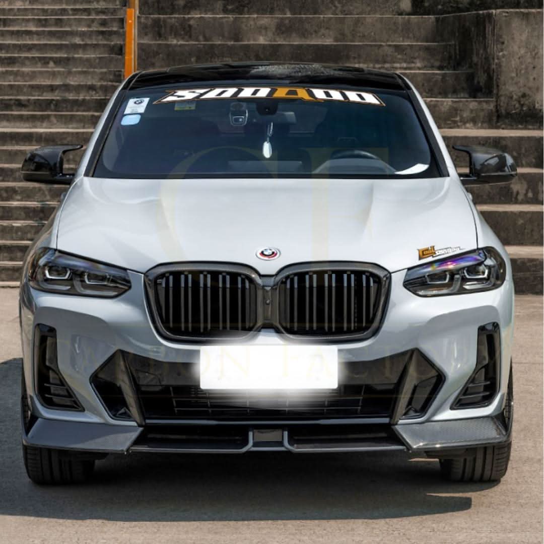 SQ Style Pre-Preg Carbon Fibre Front Splitter for BMW G01 LCI G02 LCI 2022-Present - Carbon Factory