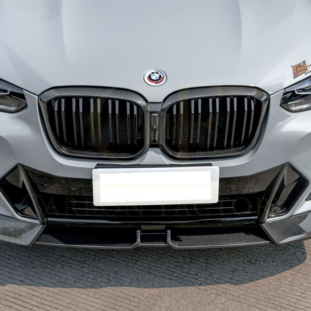 SQ Style Pre-Preg Carbon Fibre Front Splitter for BMW G01 LCI G02 LCI 2022-Present - Carbon Factory