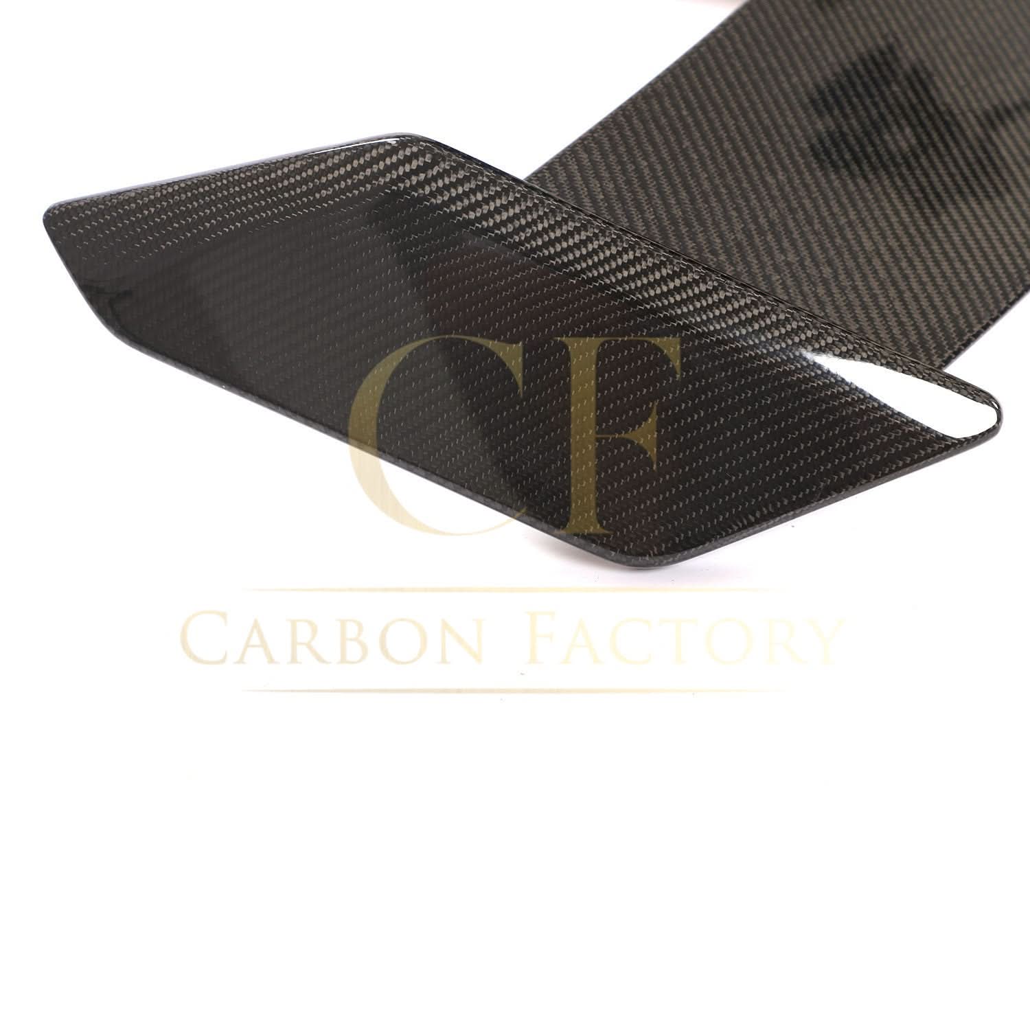 Pre-Preg carbon fiber boot spoiler for BMW G80 M3 and G82 M4, enhancing sporty look and aerodynamic performance.