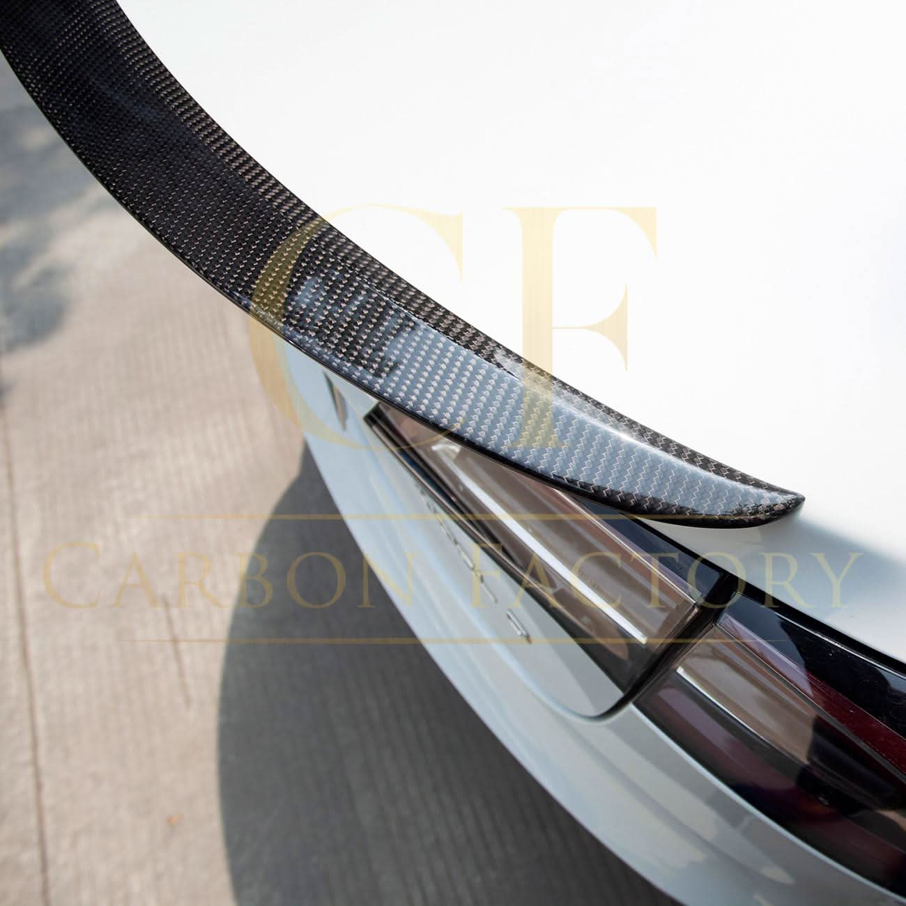OEM Style Pre-Preg Carbon Fibre Boot Spoiler for Tesla Model 3 16-23 - Carbon Factory