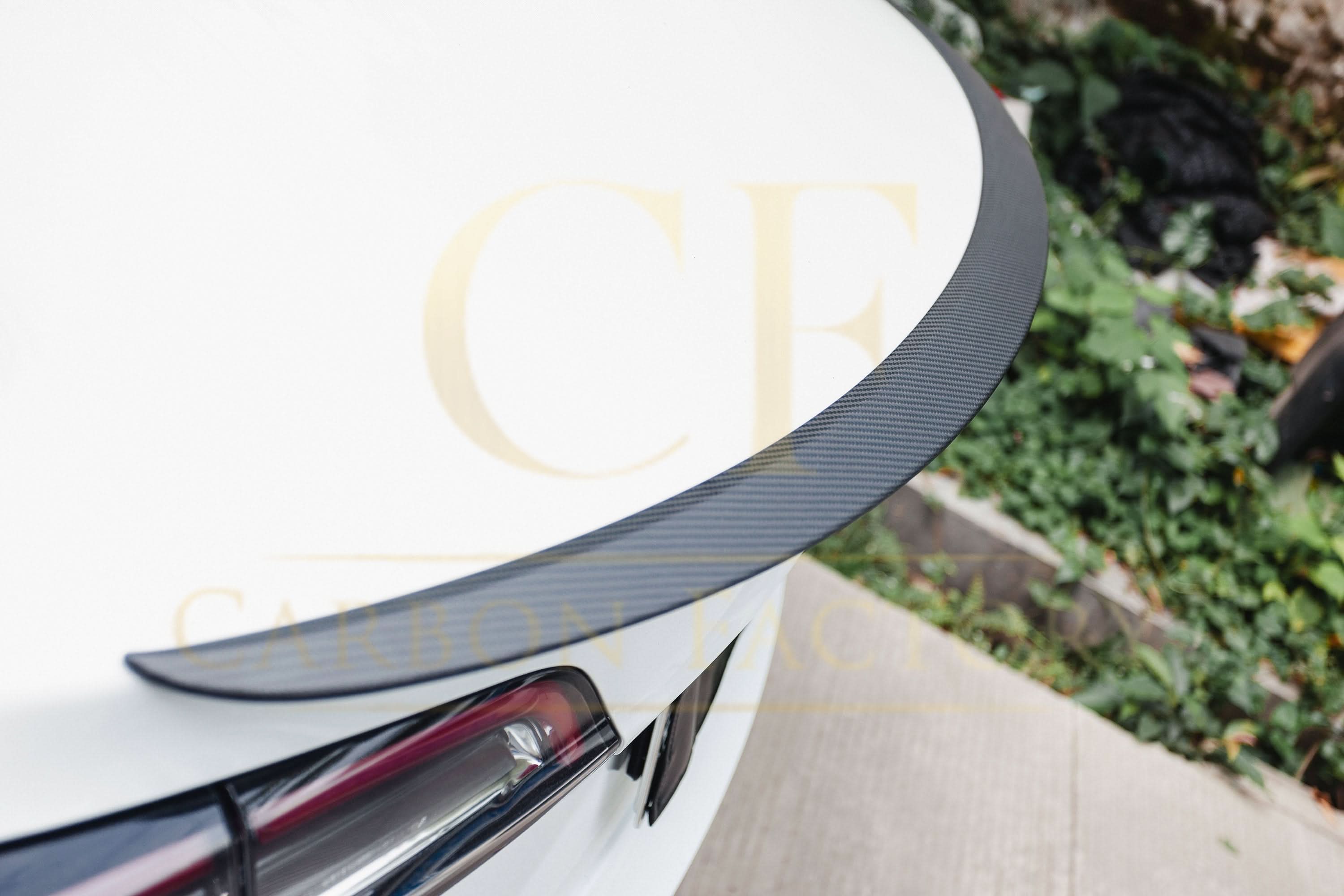 OEM Style Pre-Preg Matt Carbon Fibre Boot Spoiler for Tesla Model 3 16-23 - Carbon Factory