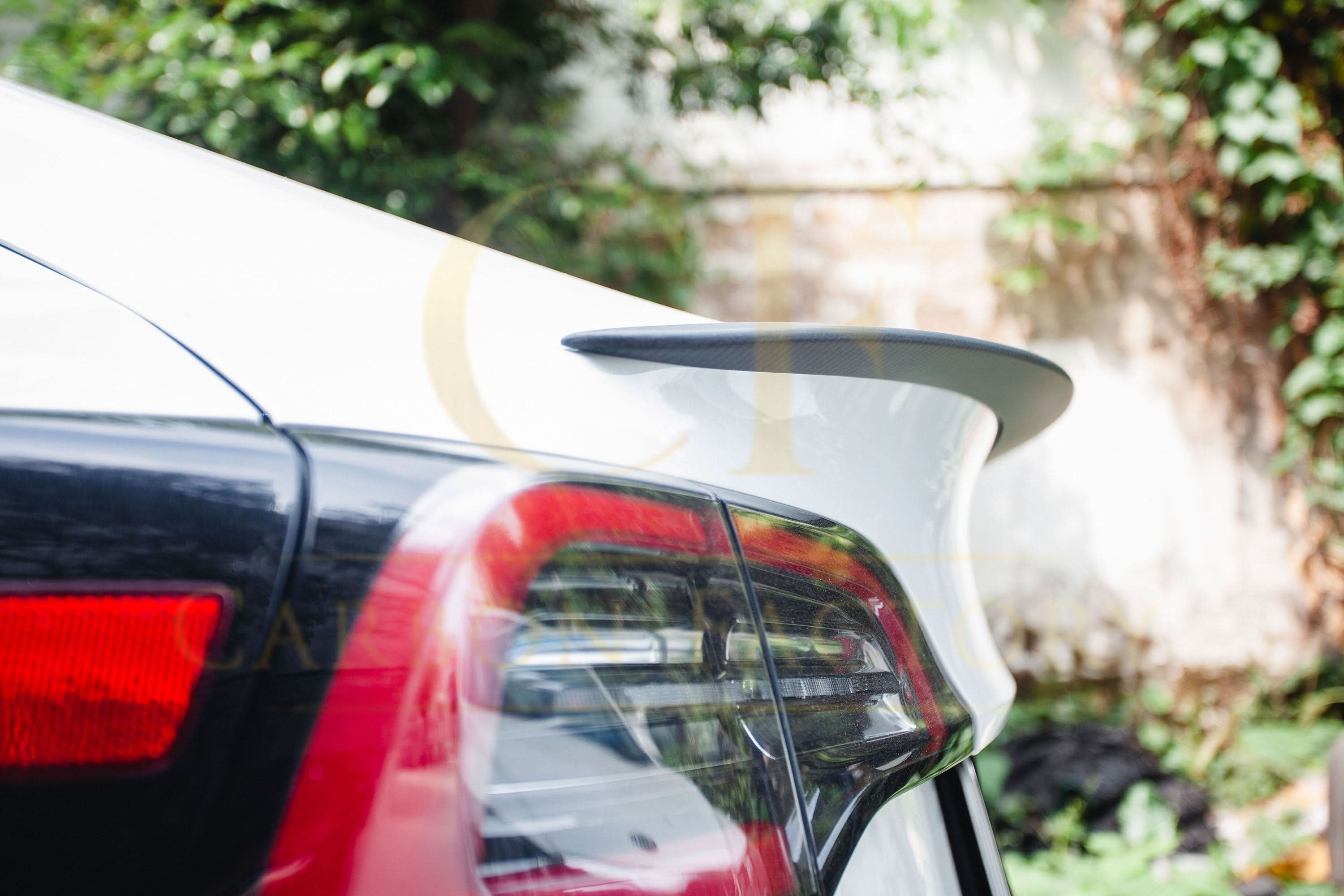 OEM Style Pre-Preg Matt Carbon Fibre Boot Spoiler for Tesla Model 3 16-23 - Carbon Factory