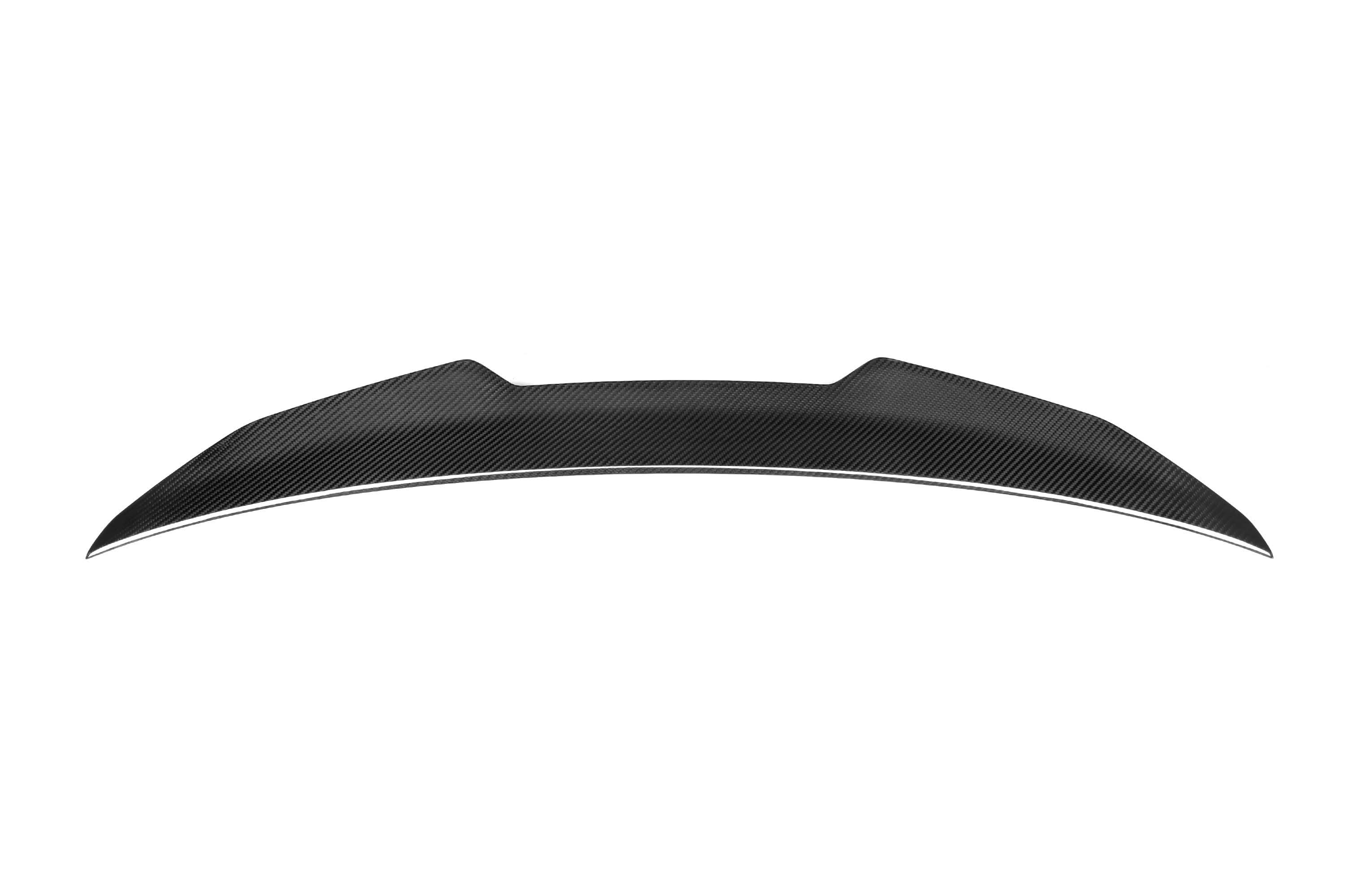 Pre-Preg Carbon fibre boot spoiler for Audi A3 S3 RS3 saloon, enhances aerodynamics and sporty look.