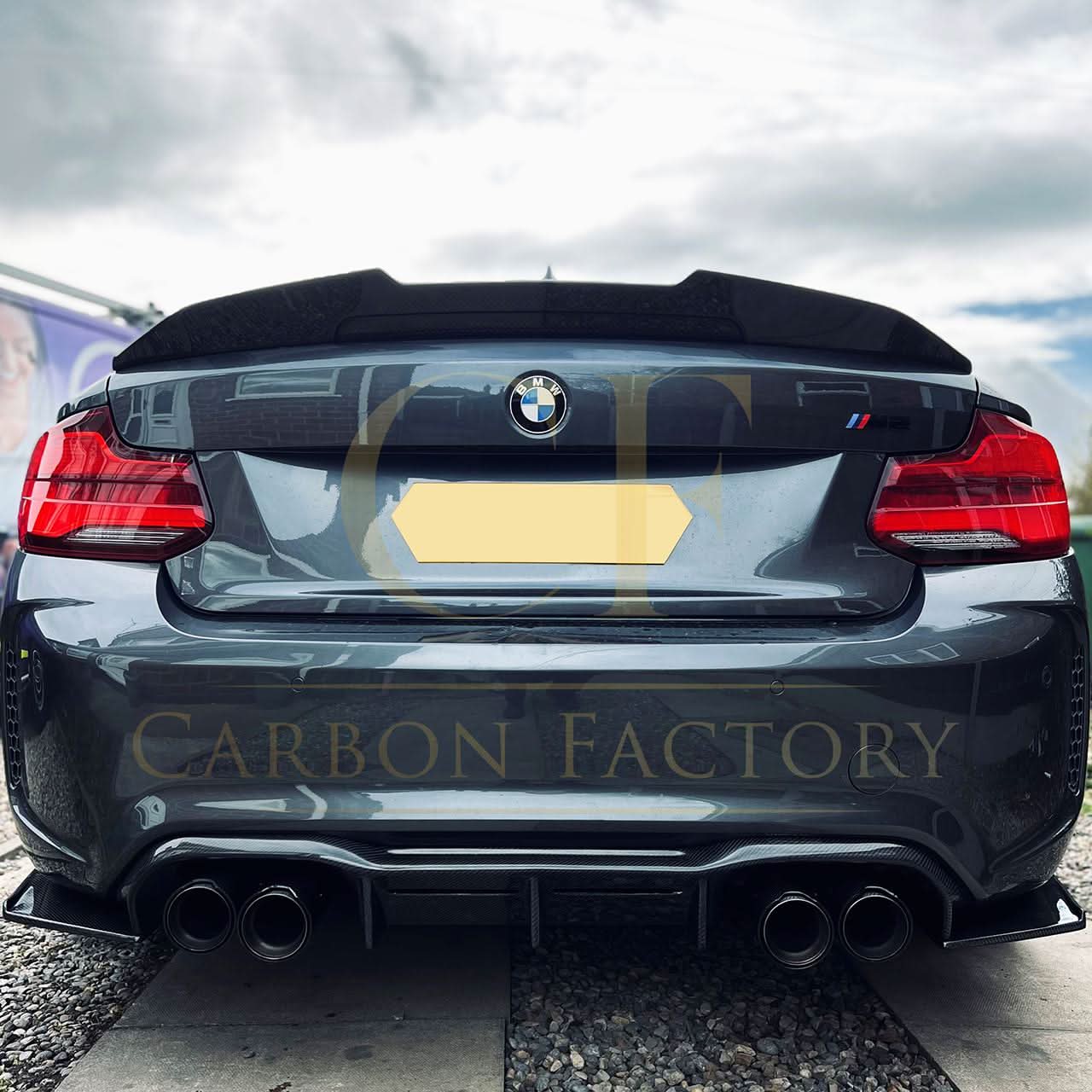 PSM Style Pre-Preg Carbon Fibre Boot Spoiler for BMW 2 Series F22 F87 M2 13-21 - Carbon Factory