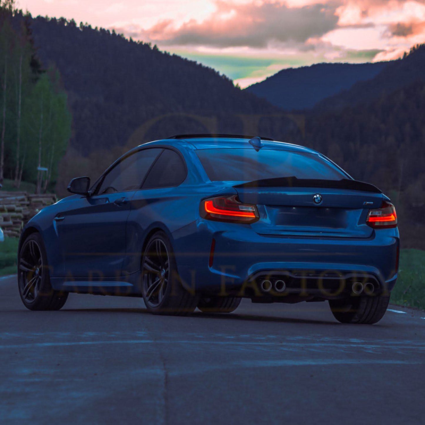 PSM Style Pre-Preg Carbon Fibre Boot Spoiler for BMW 2 Series F22 F87 M2 13-21 - Carbon Factory