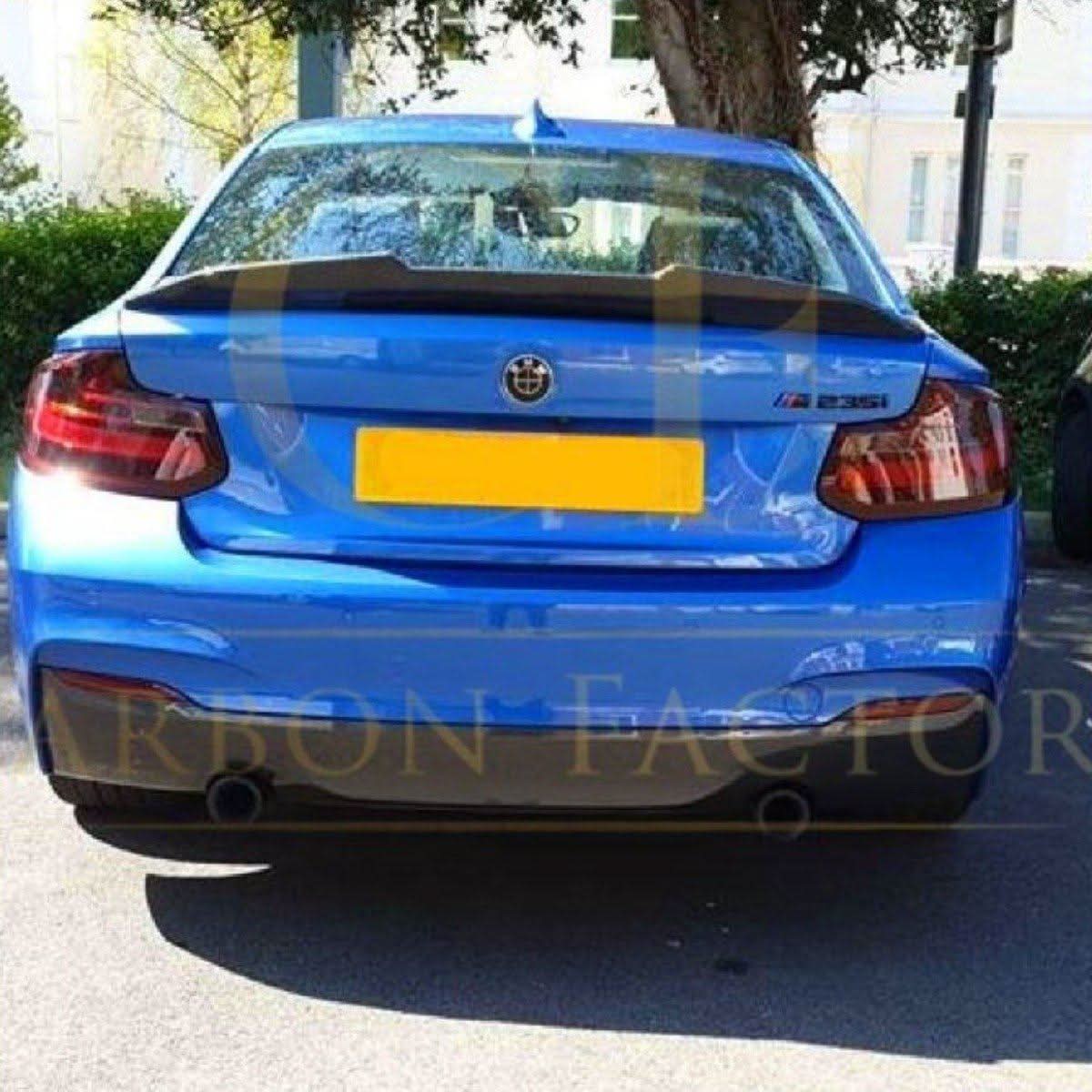 PSM Style Pre-Preg Carbon Fibre Boot Spoiler for BMW 2 Series F22 F87 M2 13-21 - Carbon Factory