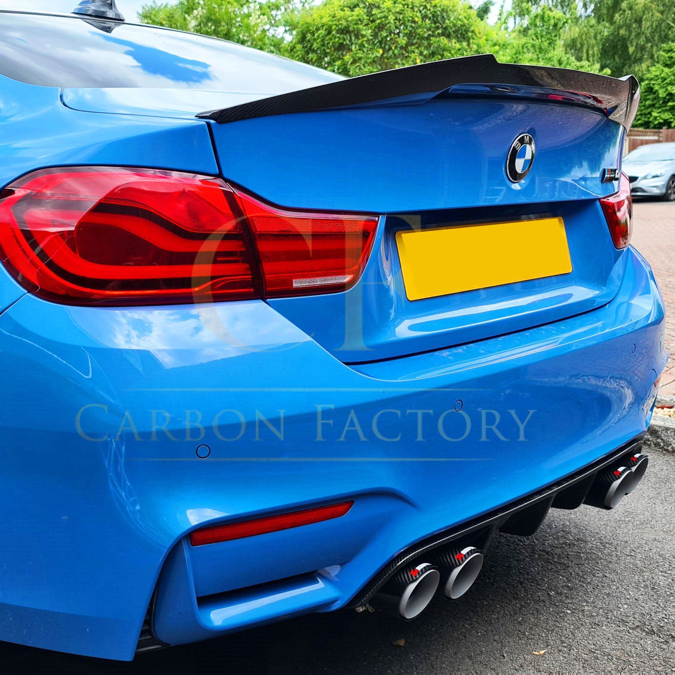 V Style Pre-Preg Carbon Fibre Boot Spoiler for BMW F82 M4 Coupe 14-20 - Carbon Factory