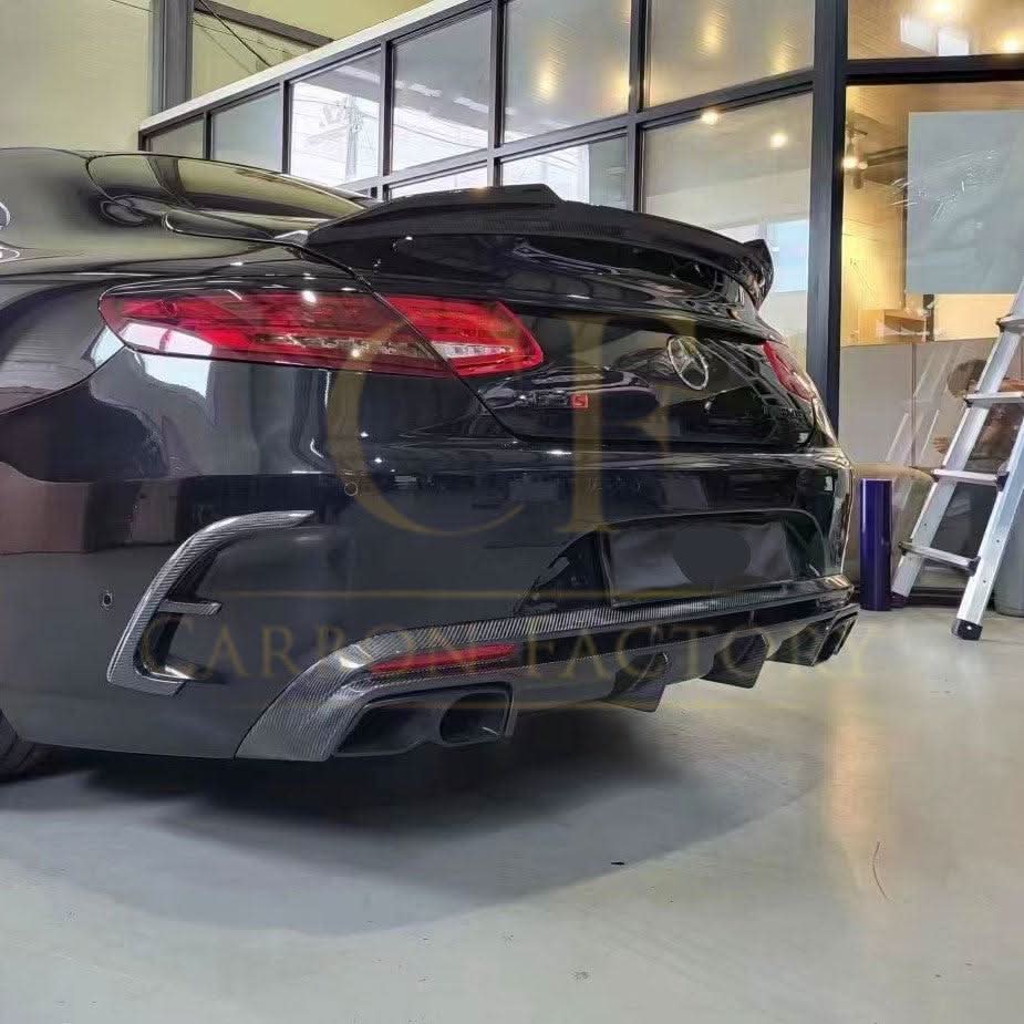 VS Style Pre-Preg Carbon Fibre Boot Spoiler for Mercedes Benz W222 S Class Coupe 14-20 - Carbon Factory