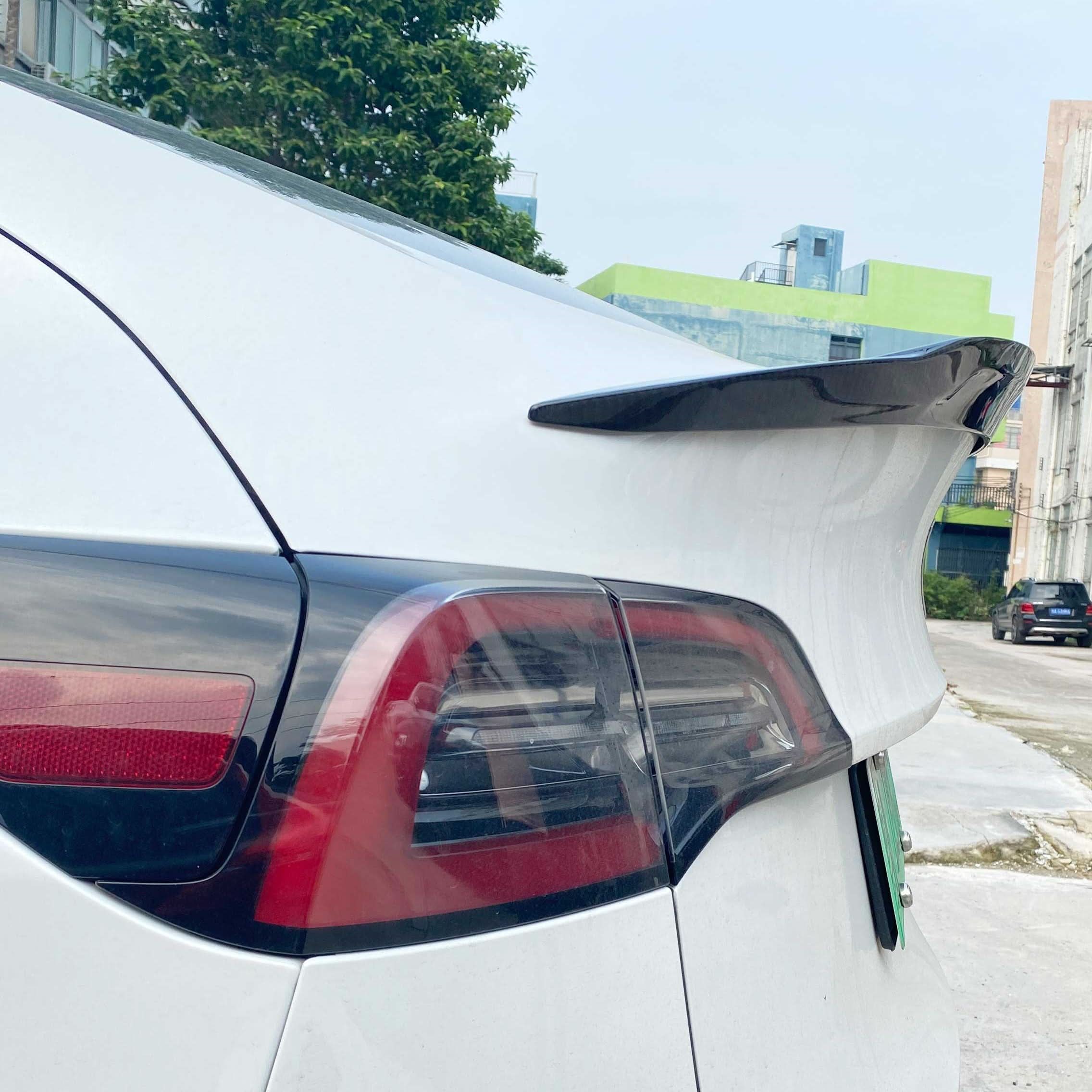 VS Style Pre-Preg Carbon Fibre Boot Spoiler for Tesla Model Y 16-Present - Carbon Factory