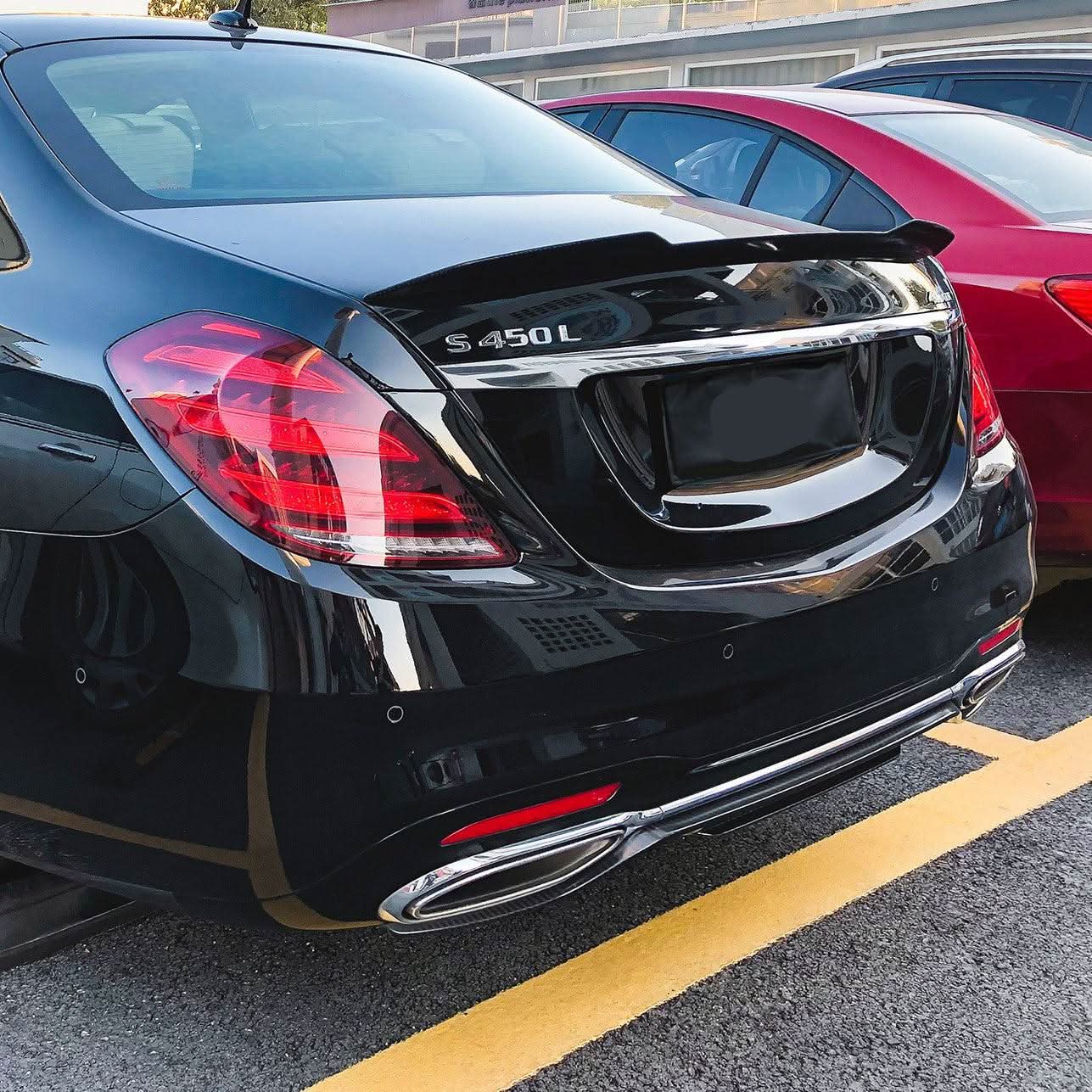 X Style Pre-Preg Carbon Fibre Boot Spoiler for Mercedes Benz W222 S Class Saloon 14-20 - Carbon Factory
