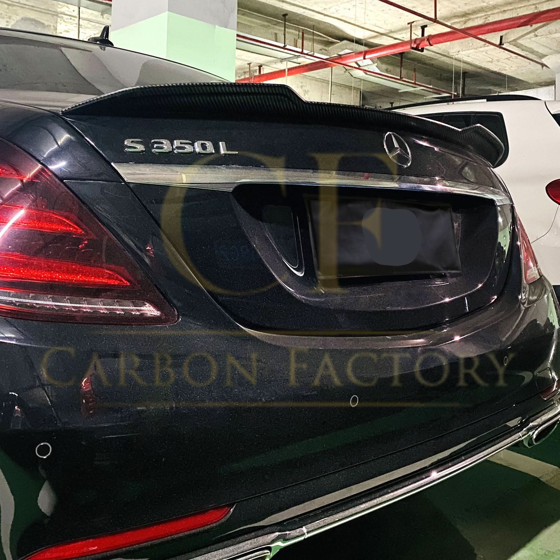 X Style Pre-Preg Carbon Fibre Boot Spoiler for Mercedes Benz W222 S Class Saloon 14-20 - Carbon Factory