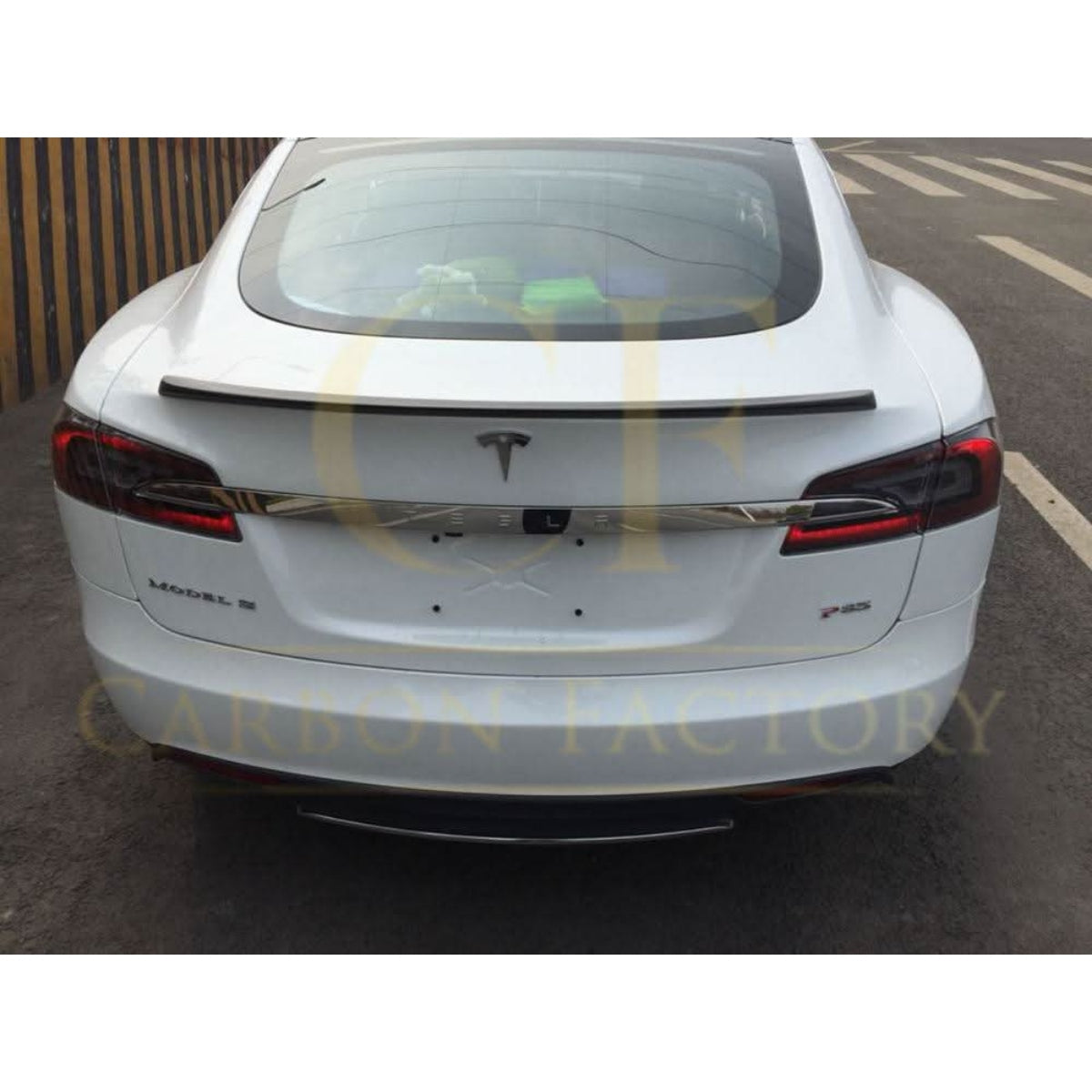 Performance Style Matt Carbon Fibre Boot Spoiler for Tesla Model S 13-Present - Carbon Factory