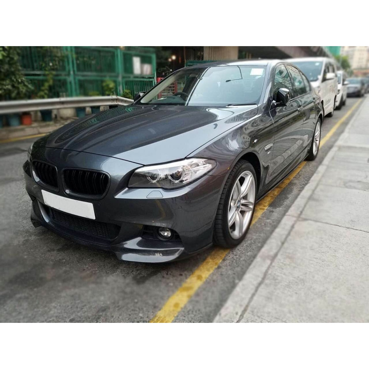 V Style Carbon Fibre Front Splitter for BMW F10 5 Series 10-17 - Carbon Factory