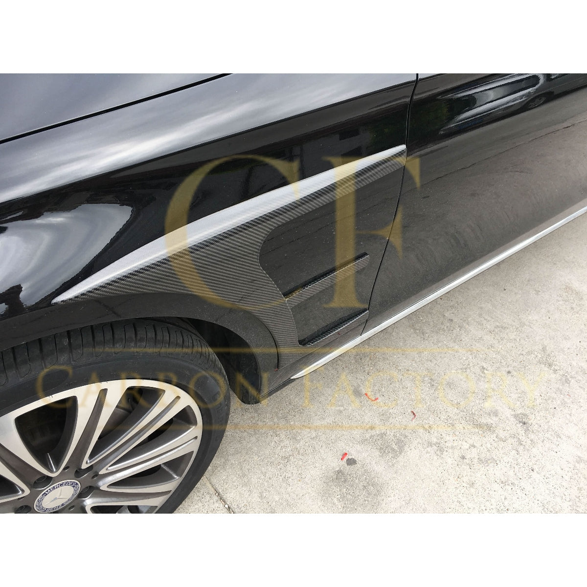 Carbon Fibre Front Side Trims for Mercedes W213 E Class Saloon 17-18 - Carbon Factory