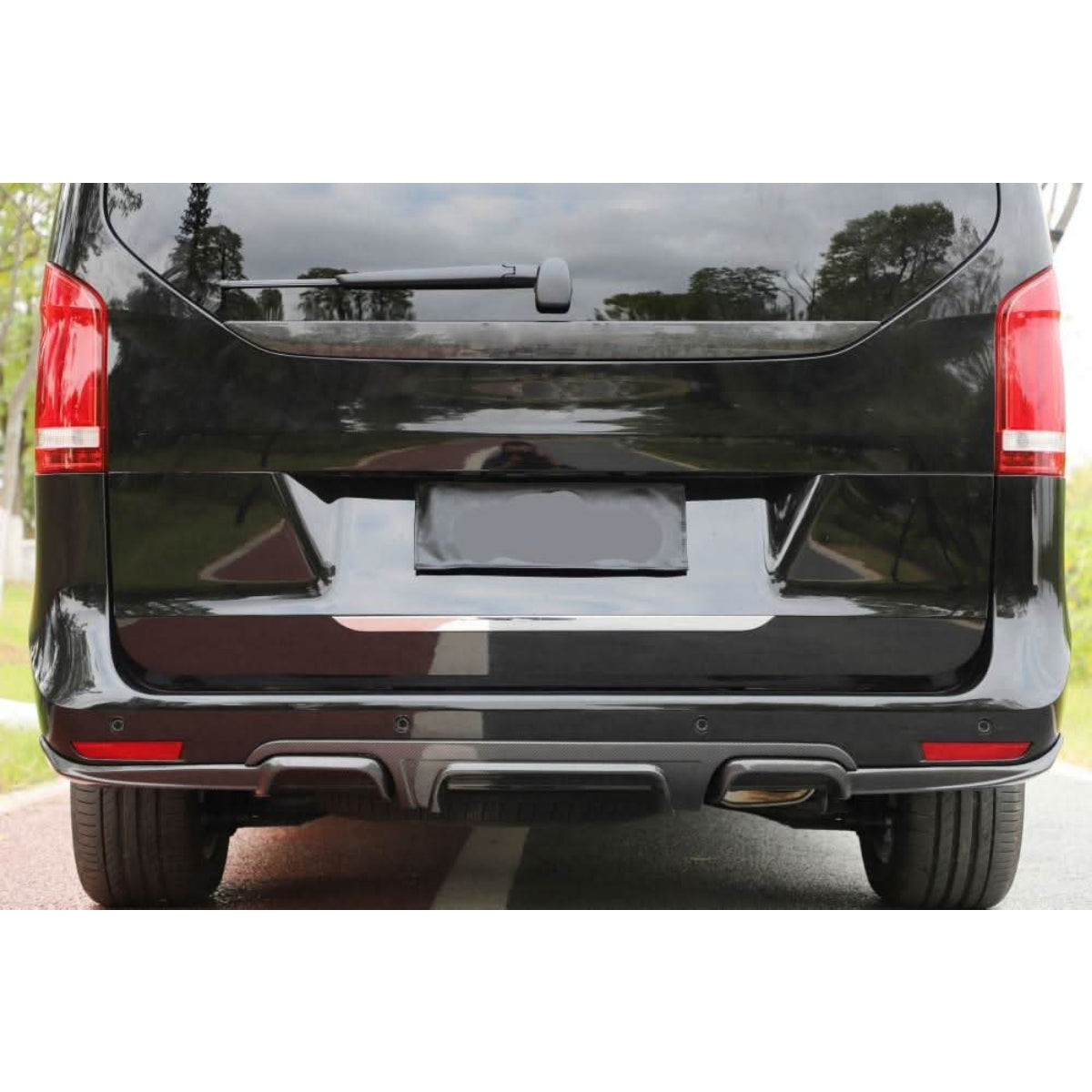 Brabus Style Carbon Fibre Rear Diffuser for Mercedes Benz W447 Vito 16-18 - Carbon Factory