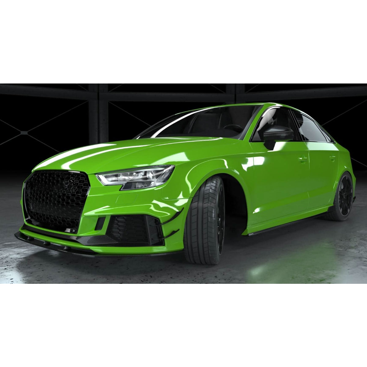 Carbon Fibre Front Bumper Trims for Audi 8V RS3 Saloon 17-20 - Carbon Factory