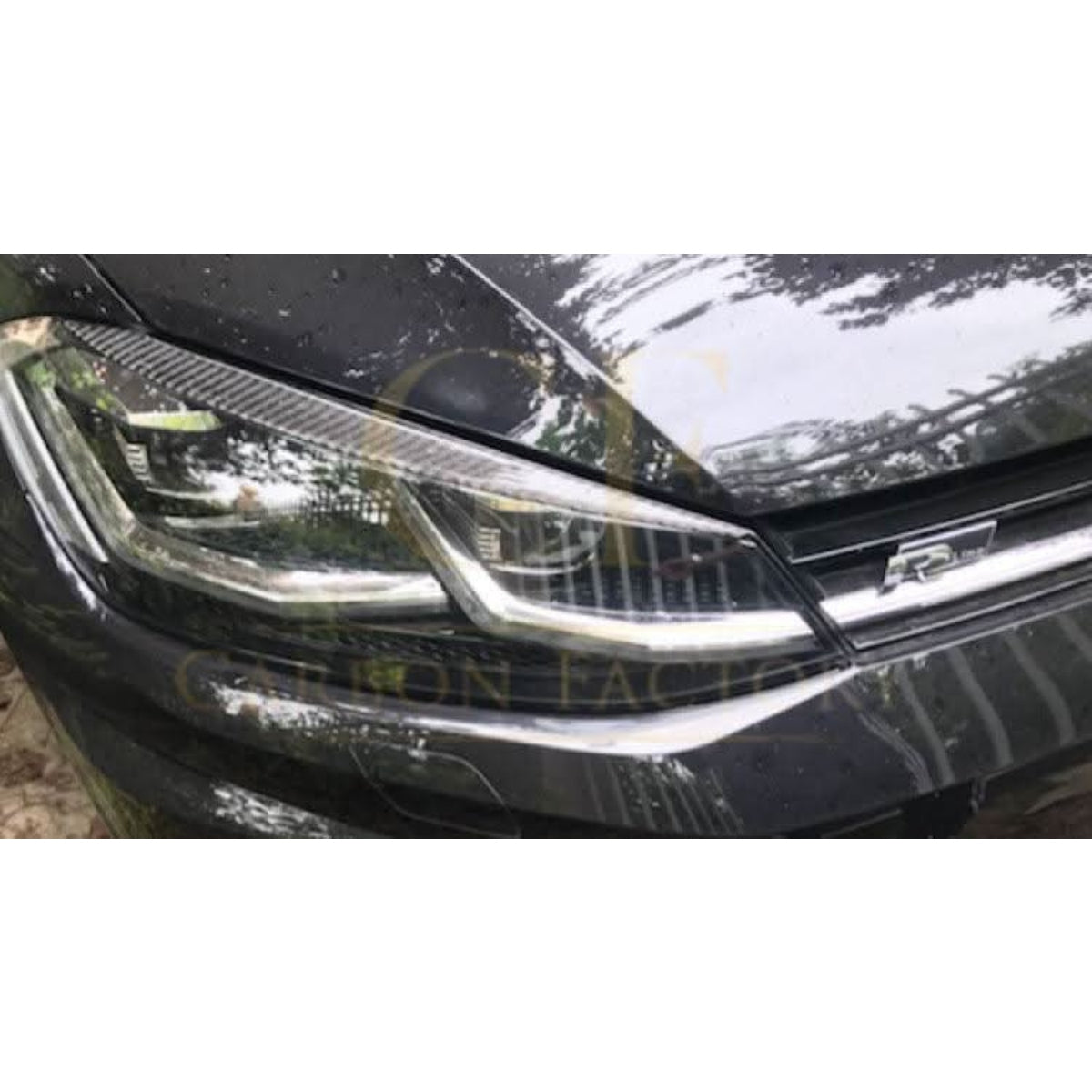 Carbon Fibre Headlight Trims for VW Golf MK7 inc GTI & R 14-17 - Carbon Factory