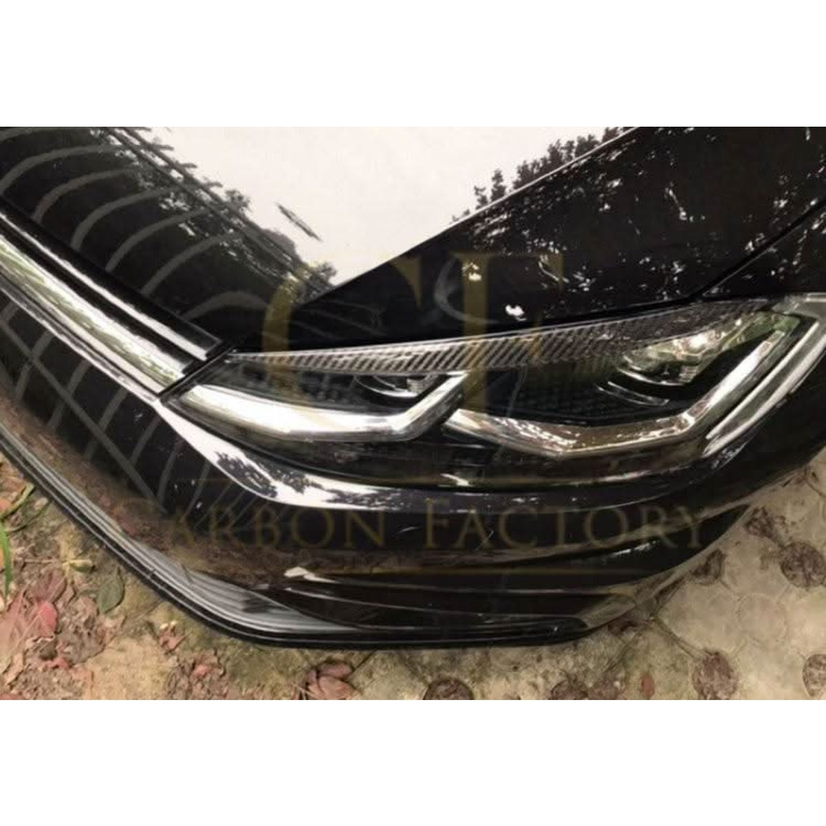 Carbon Fibre Headlight Trims for VW Golf MK7 inc GTI & R 14-17 - Carbon Factory