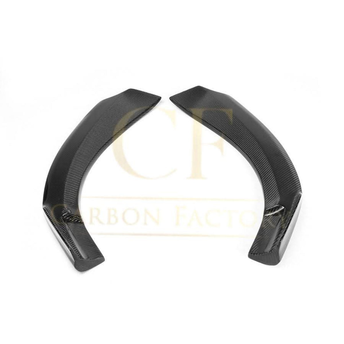 V Style Carbon Fibre Front Bumper Side Extensions for Mercedes W117 CLA 13-19 - Carbon Factory
