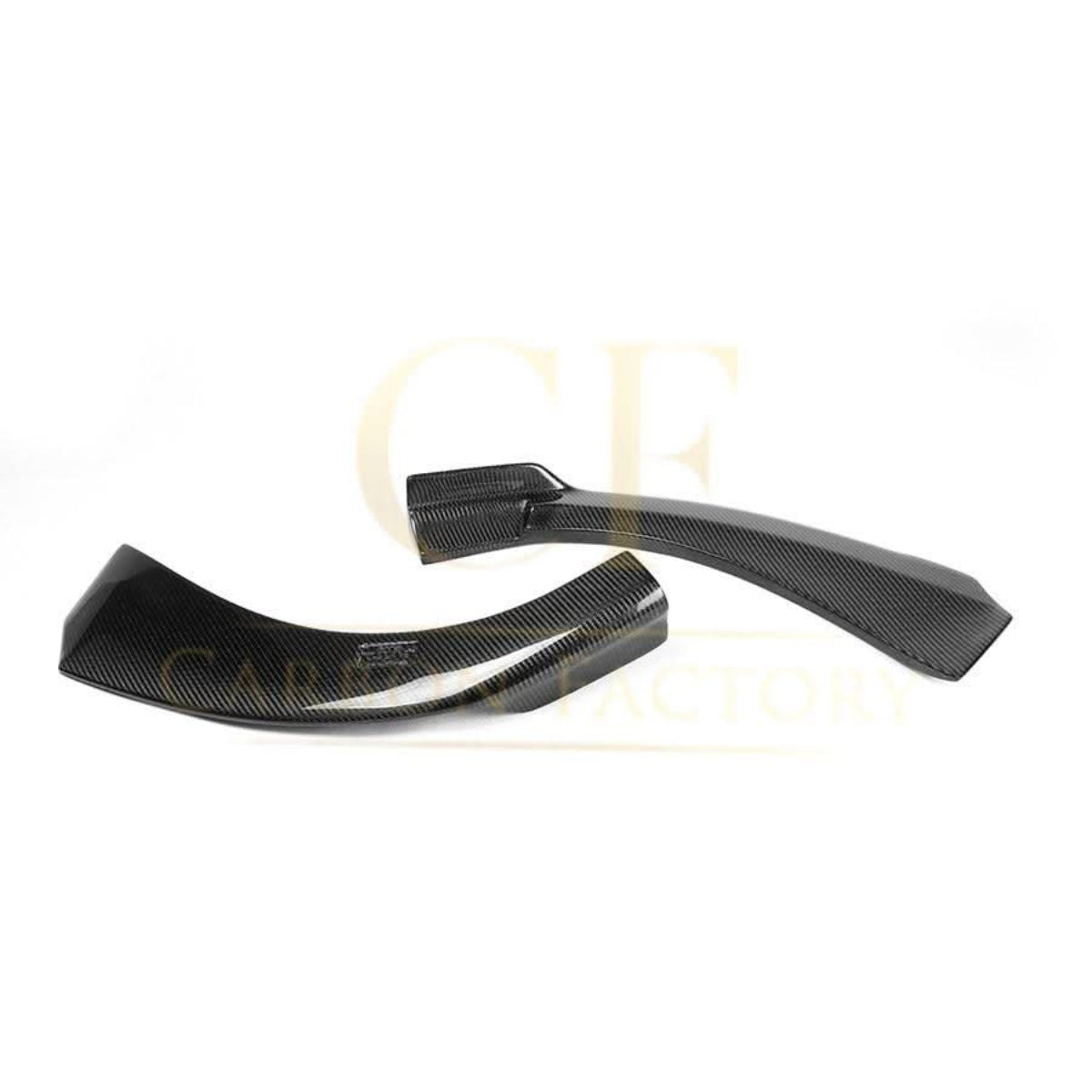 V Style Carbon Fibre Front Bumper Side Extensions for Mercedes W117 CLA 13-19 - Carbon Factory