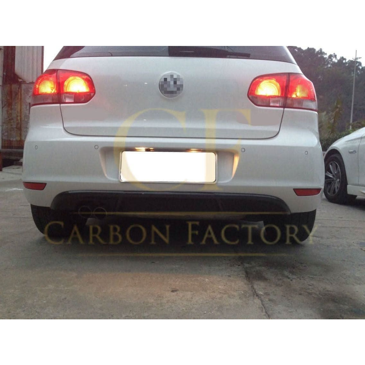 GT Style Carbon Fibre Rear Diffuser Twin Exhaust for VW Golf MK6 08-13 - Carbon Factory