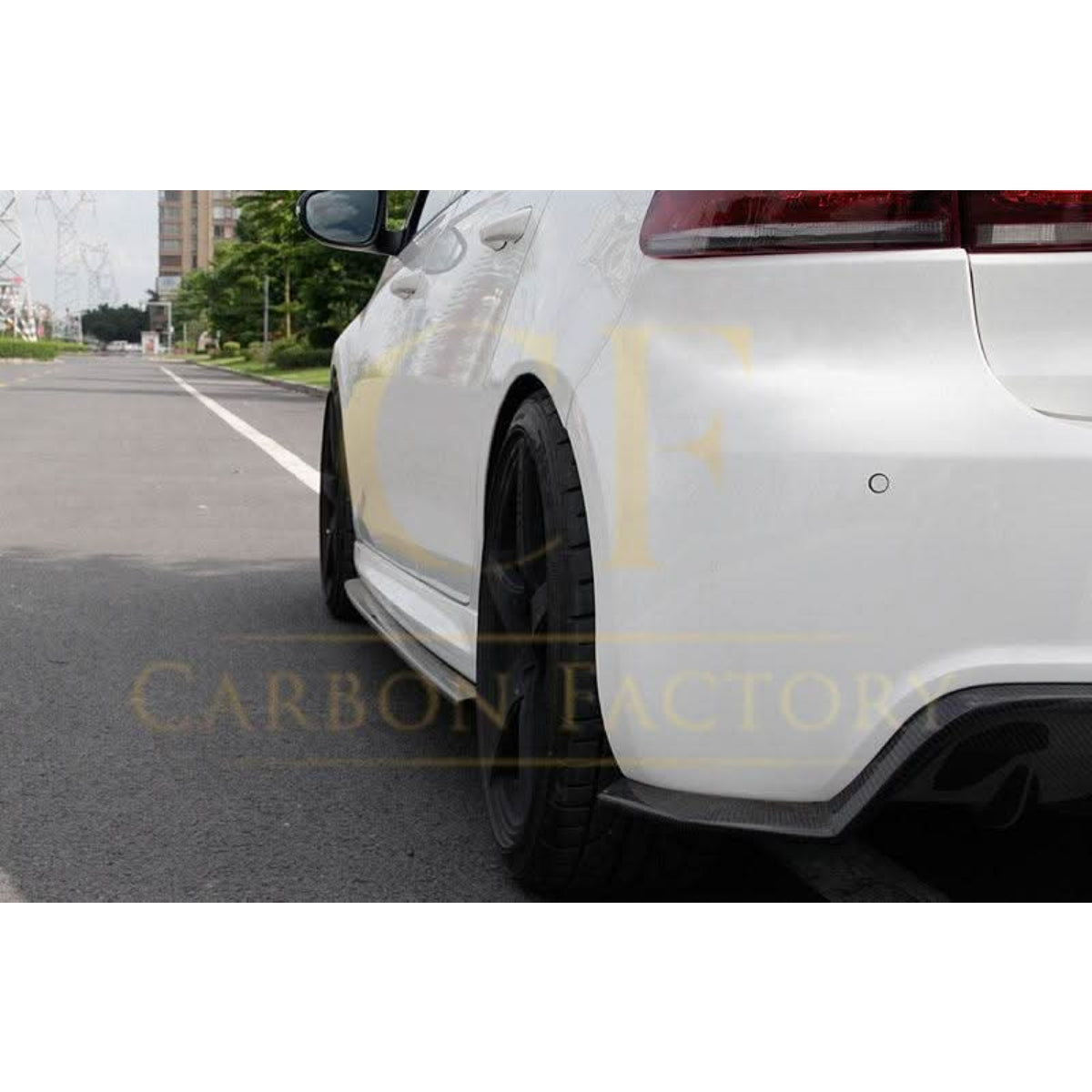 EXO Style Carbon Fibre Side Skirts for VW Golf MK6 R20 08-13 - Carbon Factory