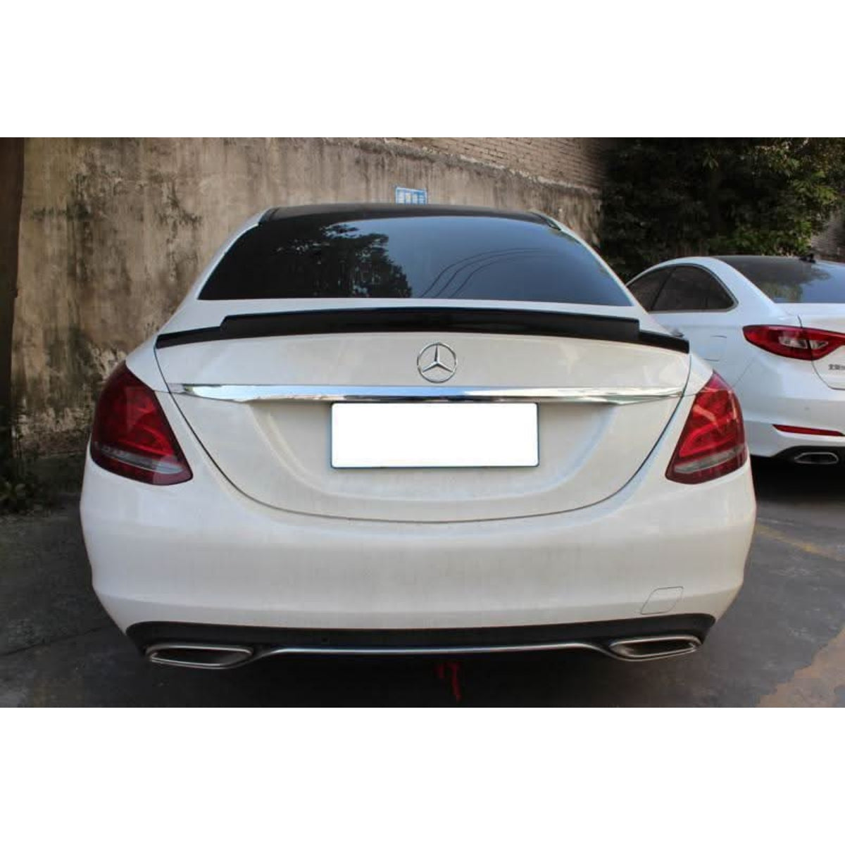 C74 Style Carbon Fibre Boot Spoiler for Mercedes Benz W205 C Class 15-21 - Carbon Factory