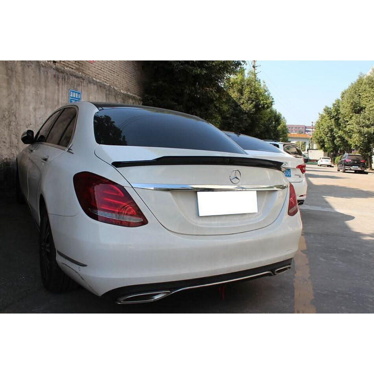 C74 Style Carbon Fibre Boot Spoiler for Mercedes Benz W205 C Class 15-21 - Carbon Factory