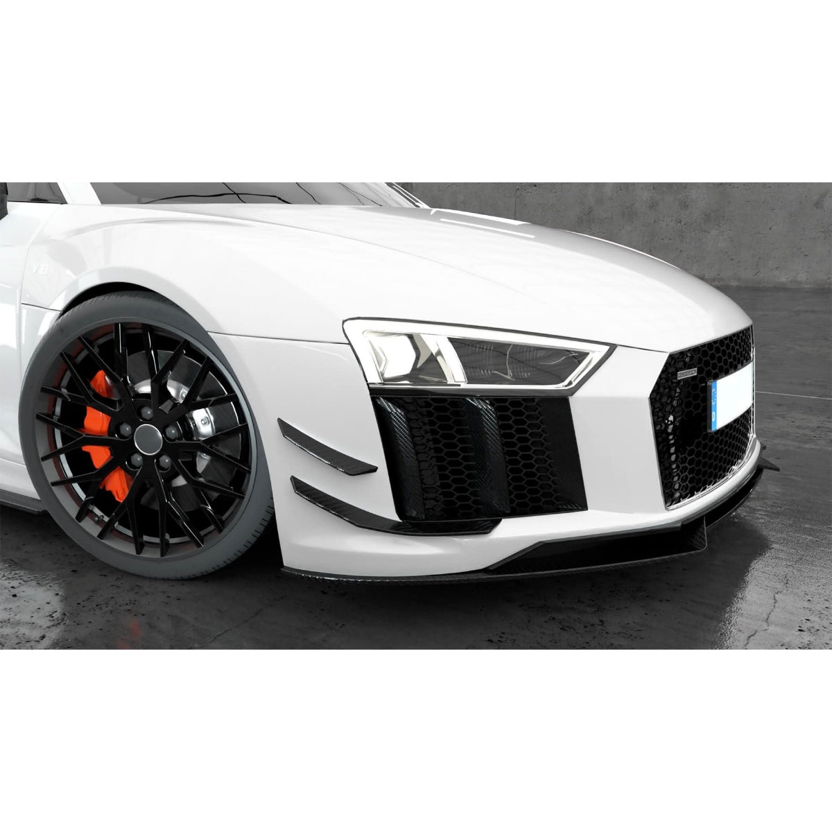 Carbon Fibre Front Canards (4 Pieces) for Audi R8 V10 Gen 2 15-19 - Carbon Factory
