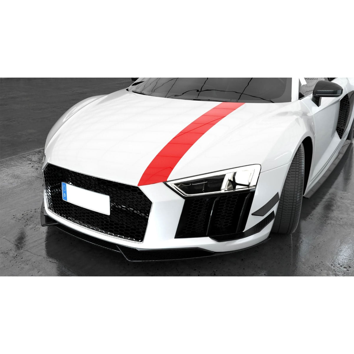 CF Style Carbon Fibre Front Splitter for Audi R8 V10 Gen 2 15-19 - Carbon Factory