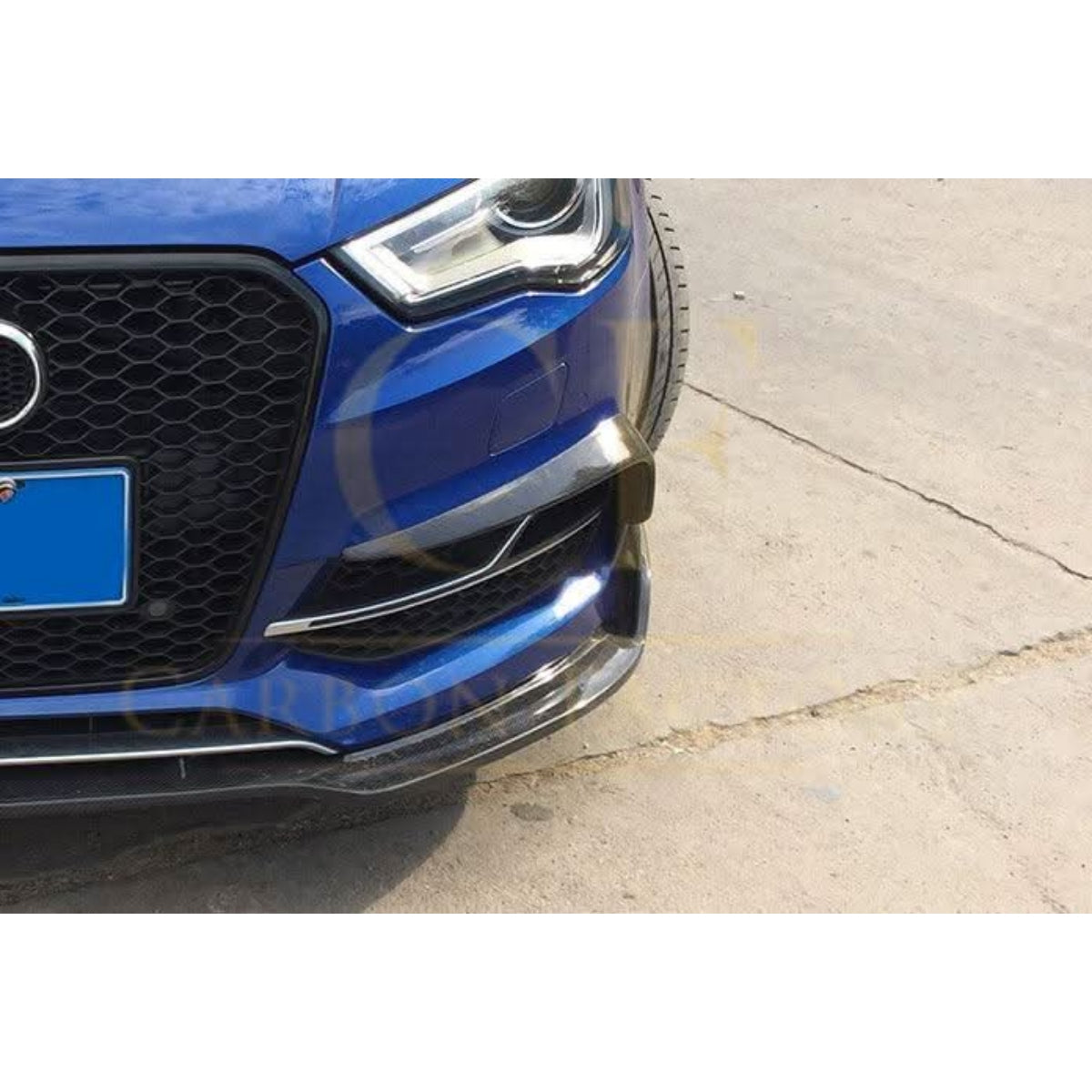 Carbon Fibre Front Bumper Trims for Audi A3 S Line S3 Saloon 13-15 - Carbon Factory